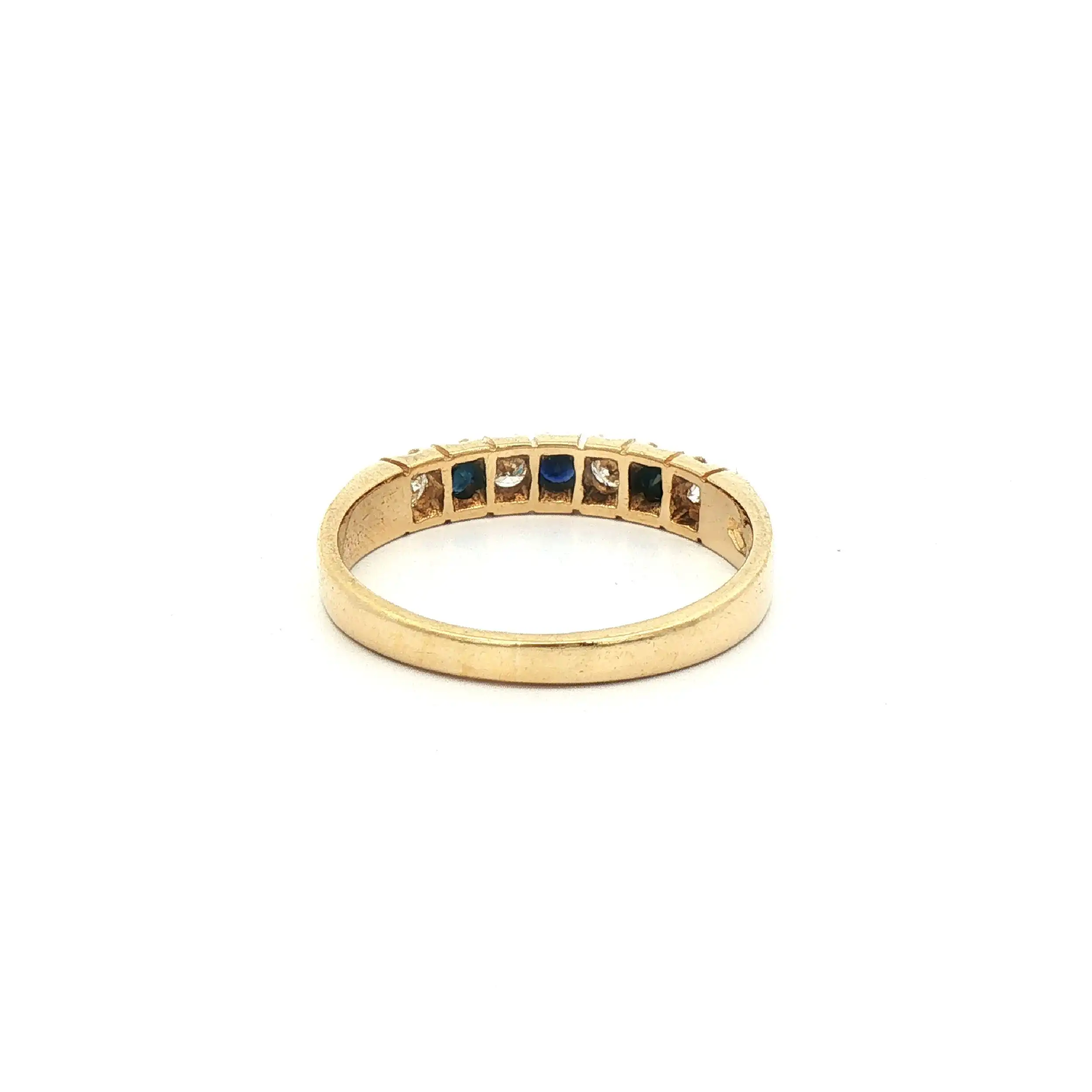 Ring Gelbgold mit Saphir und Brillanten