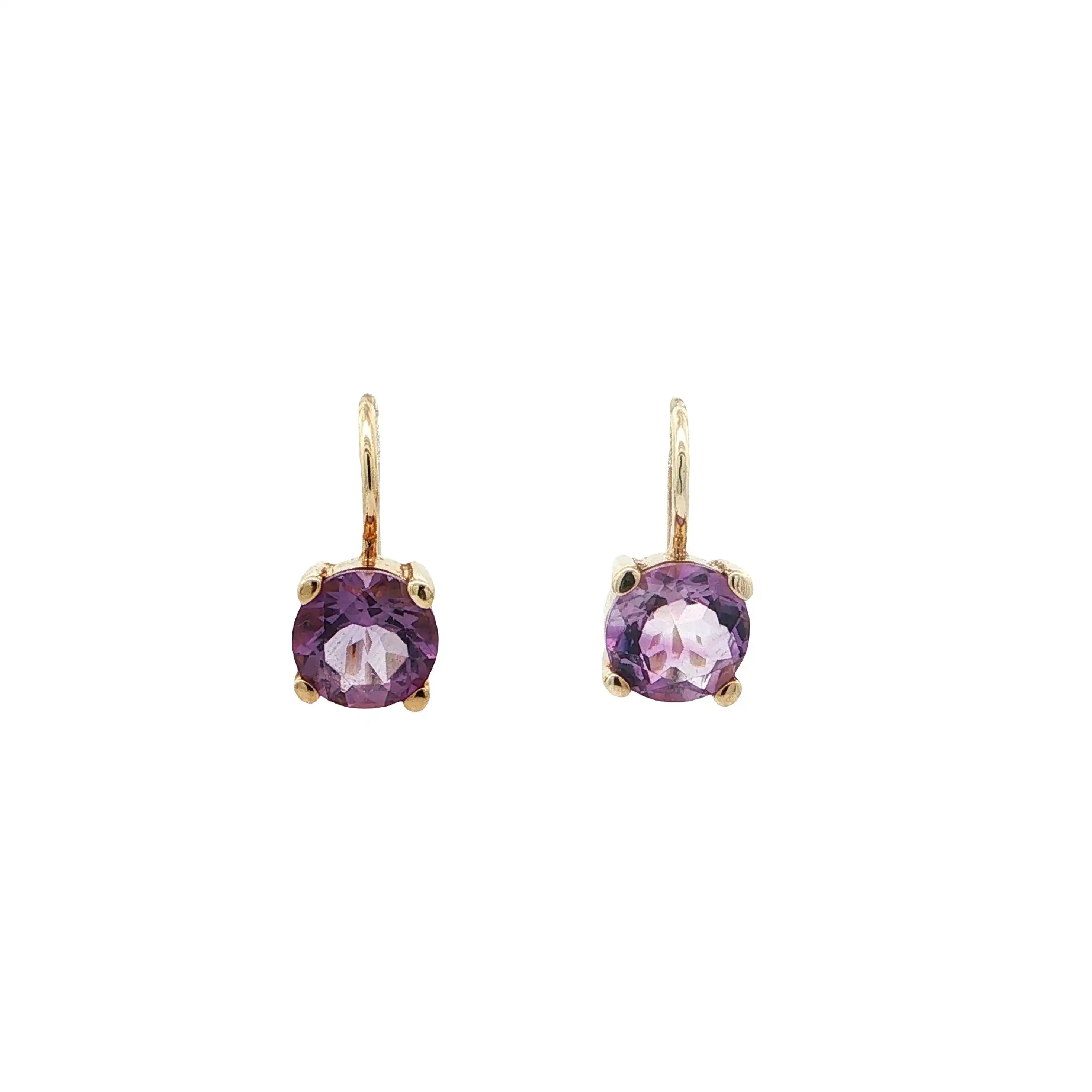 Ohrhänger Gelbgold mit Amethyst