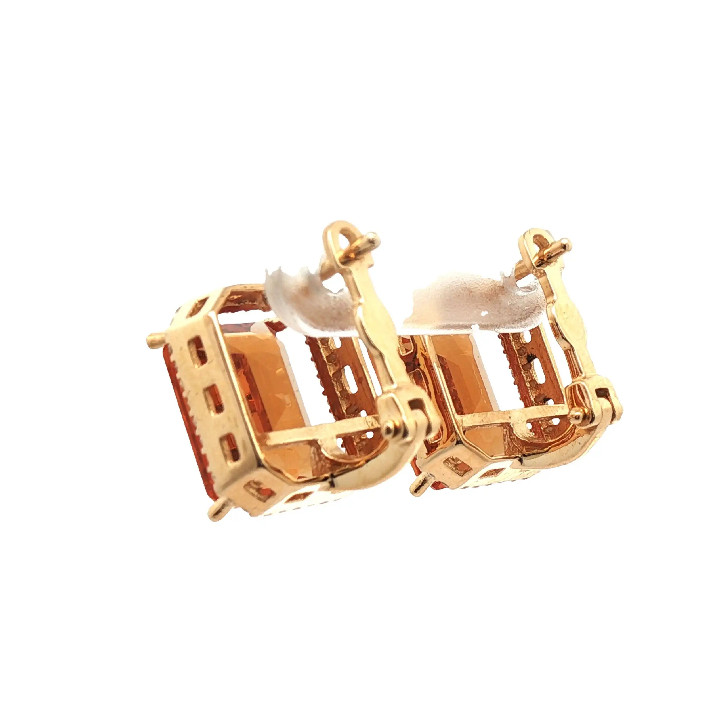 Ohrstecker Gelbgold mit Citrin und Zirkonia Ohrstecker Gelbgold mit Citrin und Zirkonia