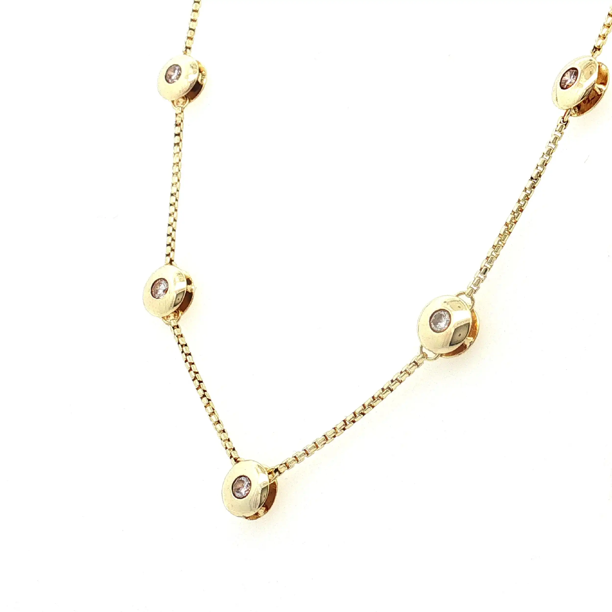 Collier Silber vergoldet mit Zirkonia