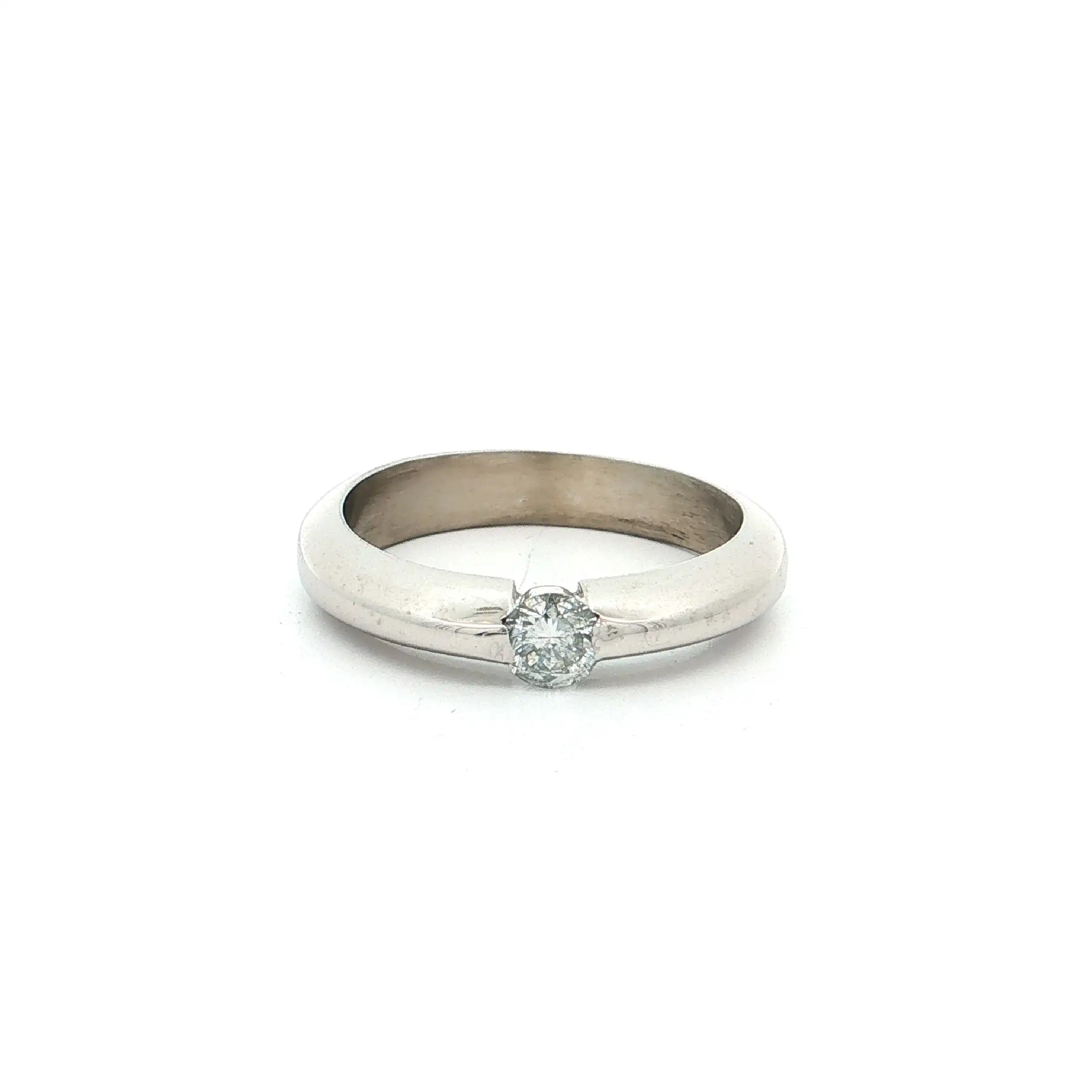 Solitärring Weißgold mit Brillant, graviert mit 0,25ct Solitärring Weißgold mit Brillant, graviert mit 0,25ct