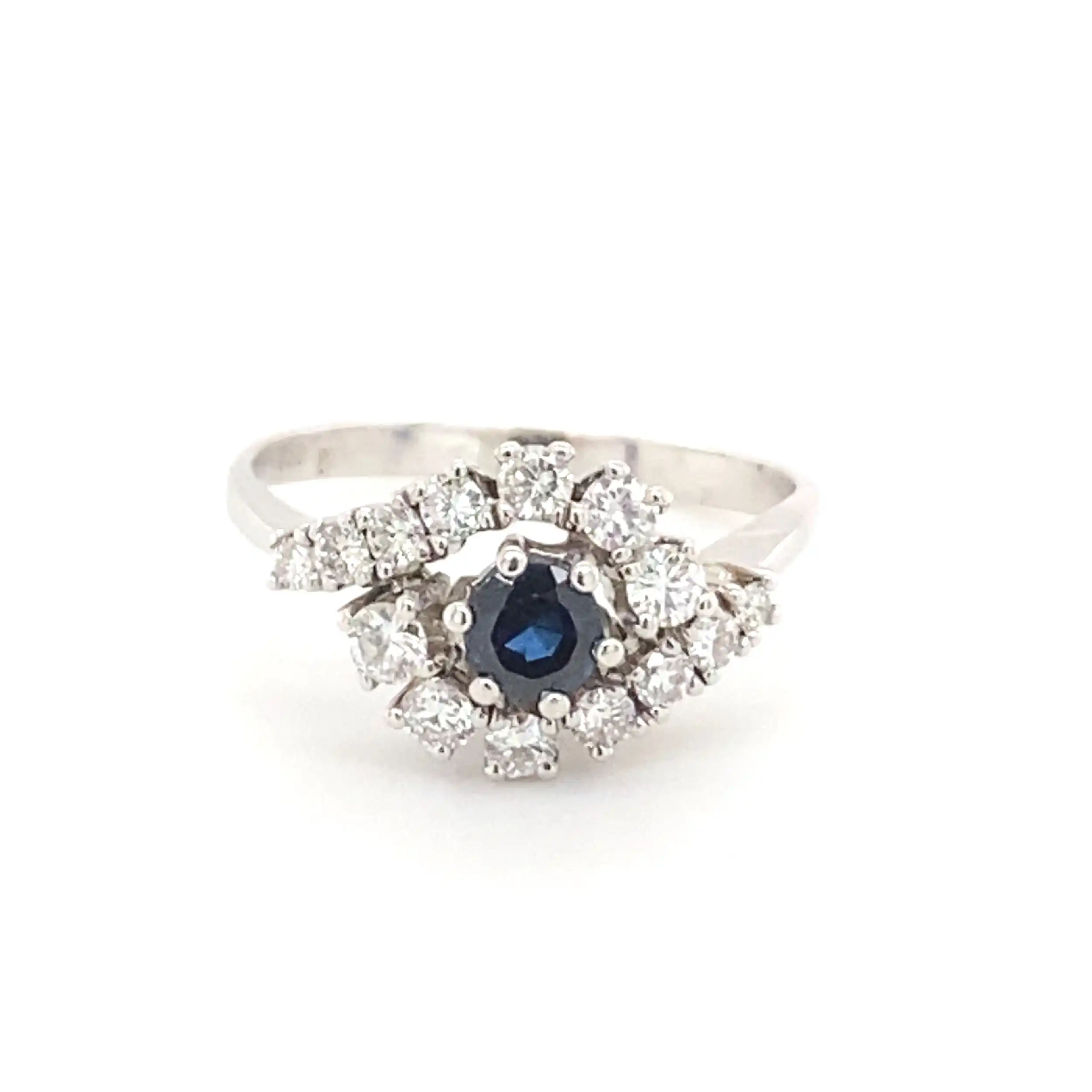 Ring Weißgold mit Saphir & Brillanten Ring Weißgold mit Saphir & Brillanten