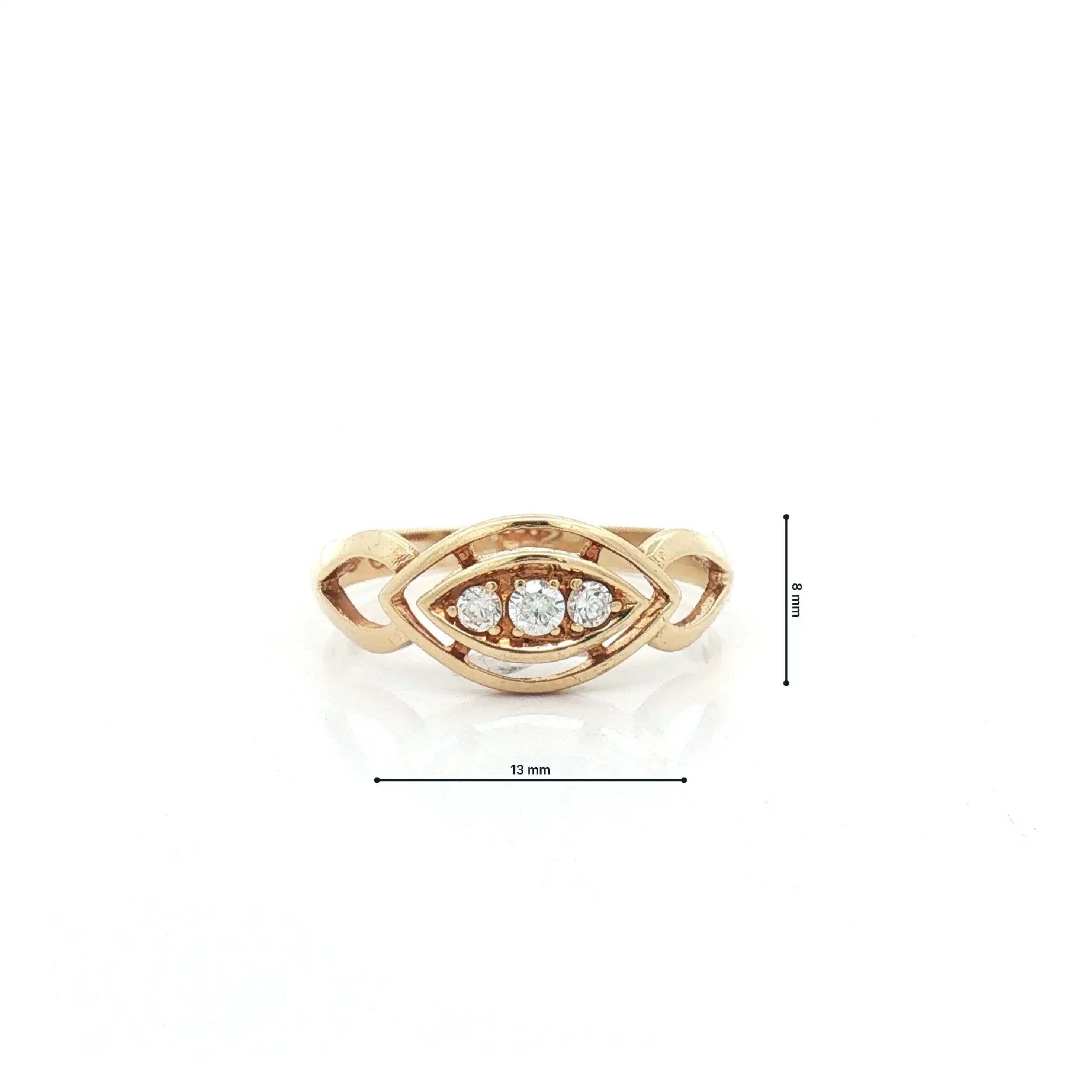 Ring Gelbgold mit Zirkonia Ring Gelbgold mit Zirkonia