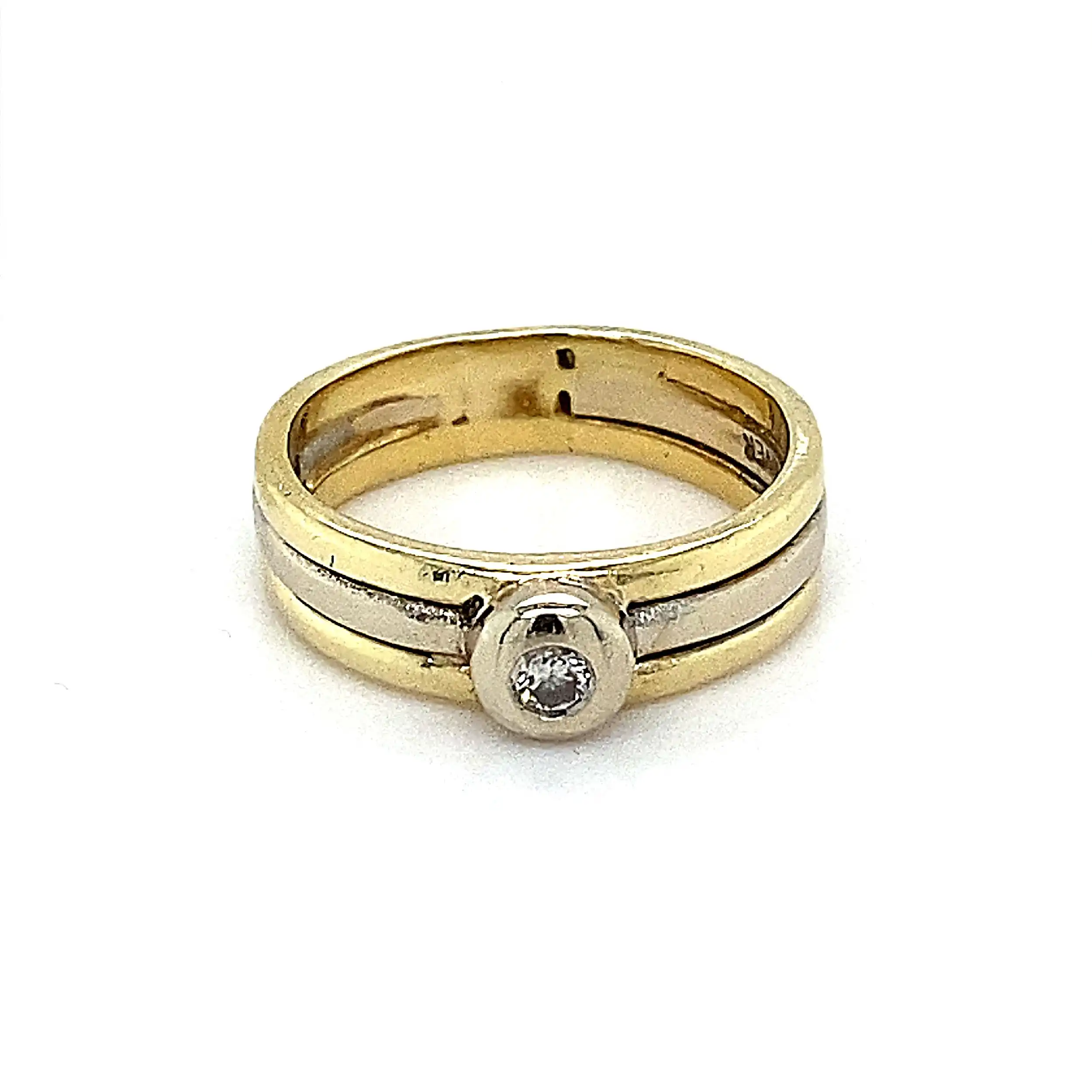 Ring Bicolor mit Brillant Ring Bicolor mit Brillant