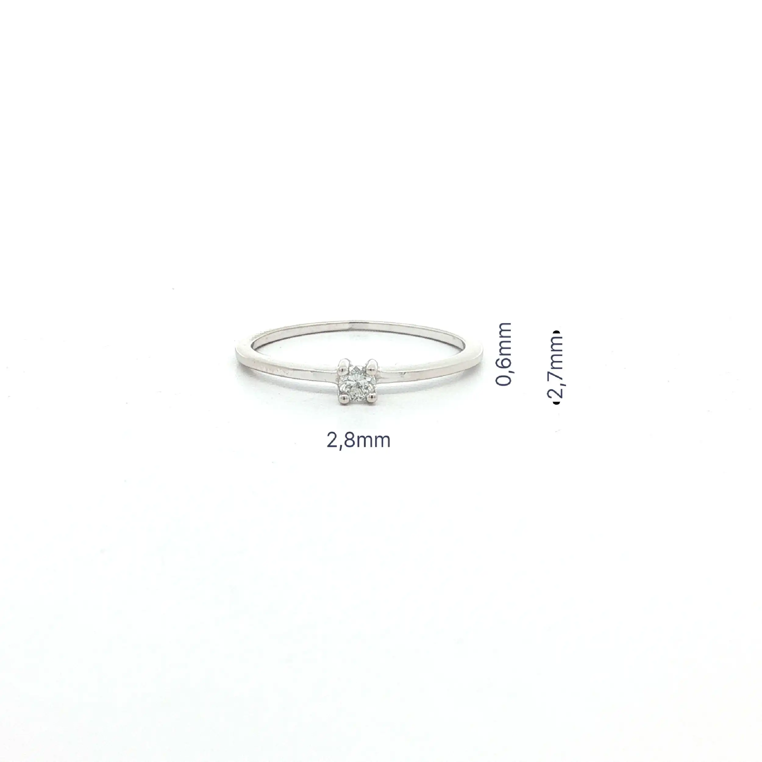 Ring Weißgold mit Brillant Ring Weißgold mit Brillant