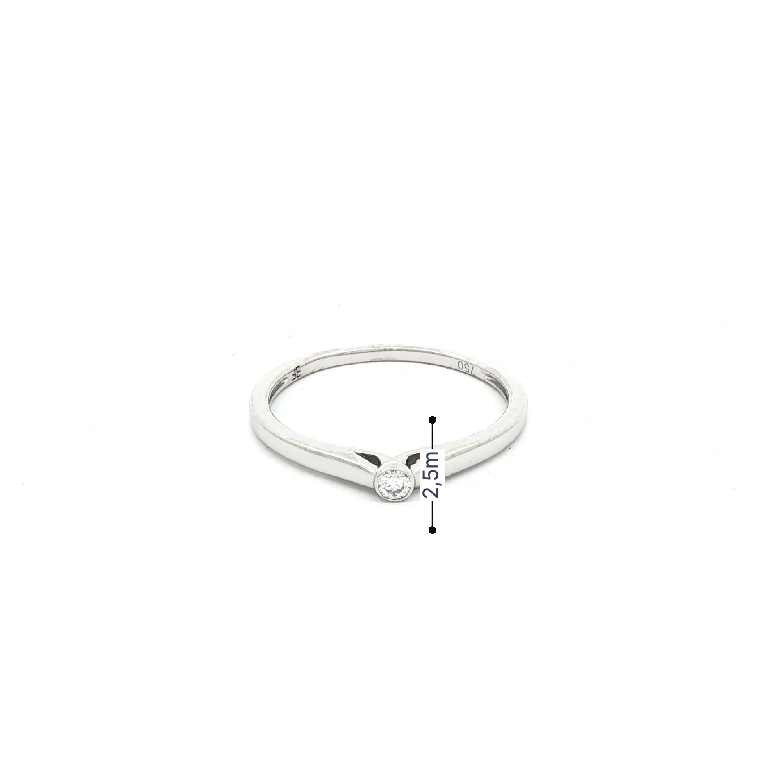 Solitärring Weißgold mit Brillant 0,05ct