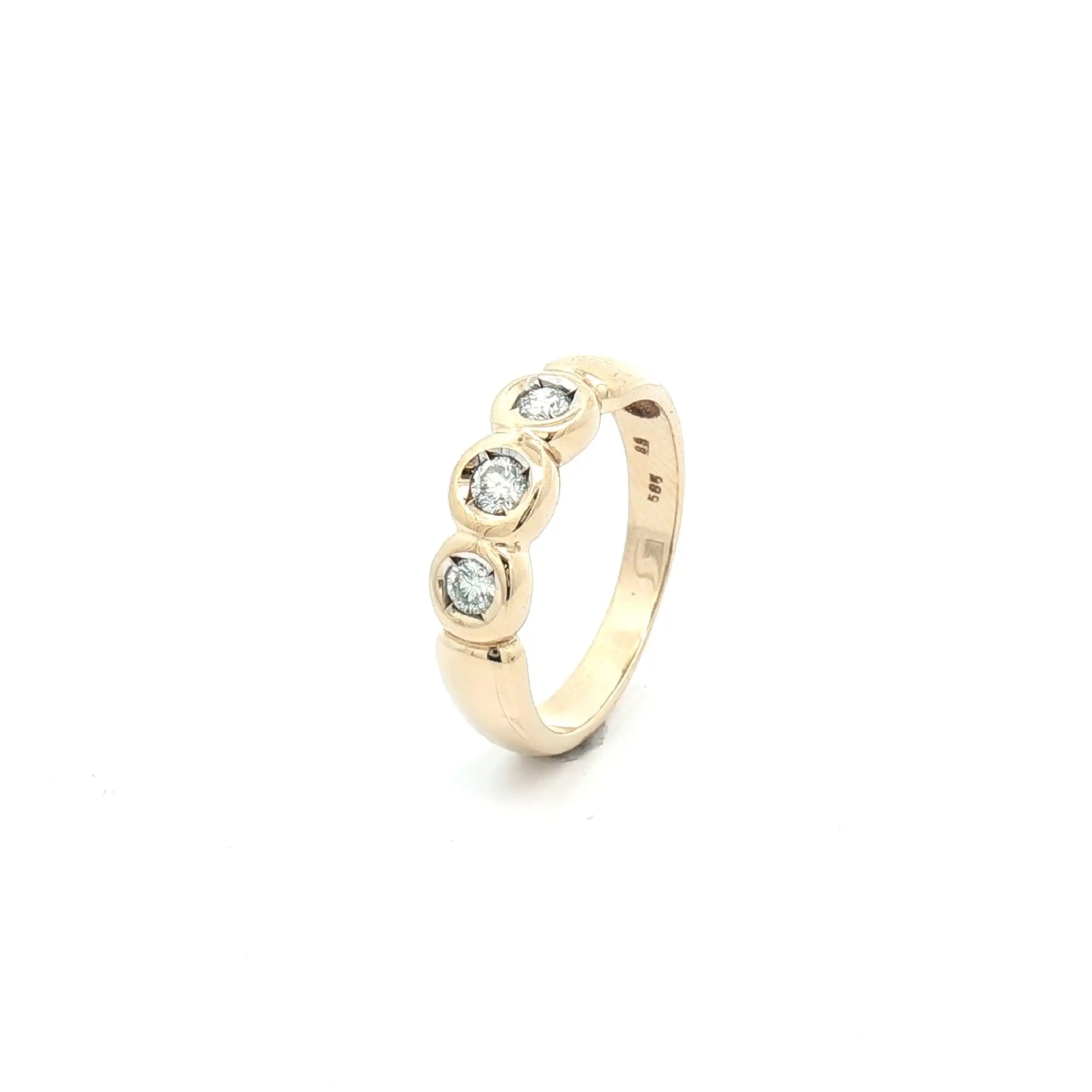 Ring Gelbgold mit 3 Brillanten Ring Gelbgold mit 3 Brillanten