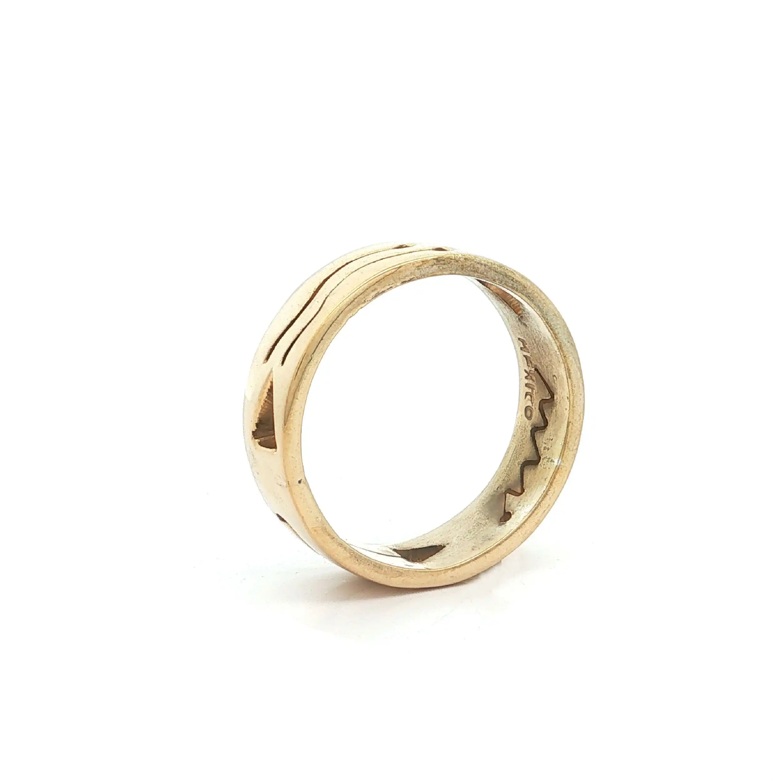 Ring Silber vergoldet mit Muster