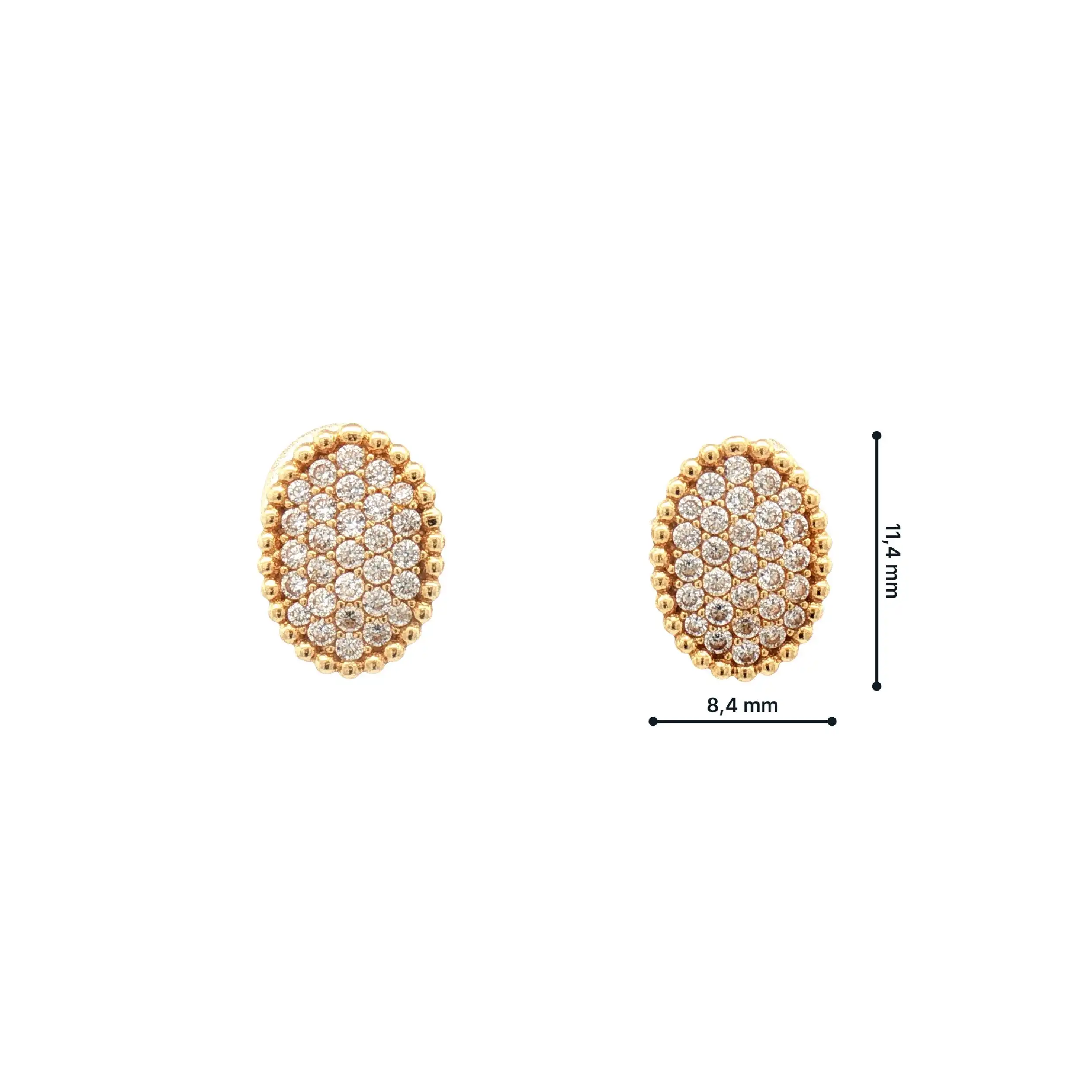 Ohrstecker Gelbgold mit Zirkonia Ohrstecker Gelbgold mit Zirkonia
