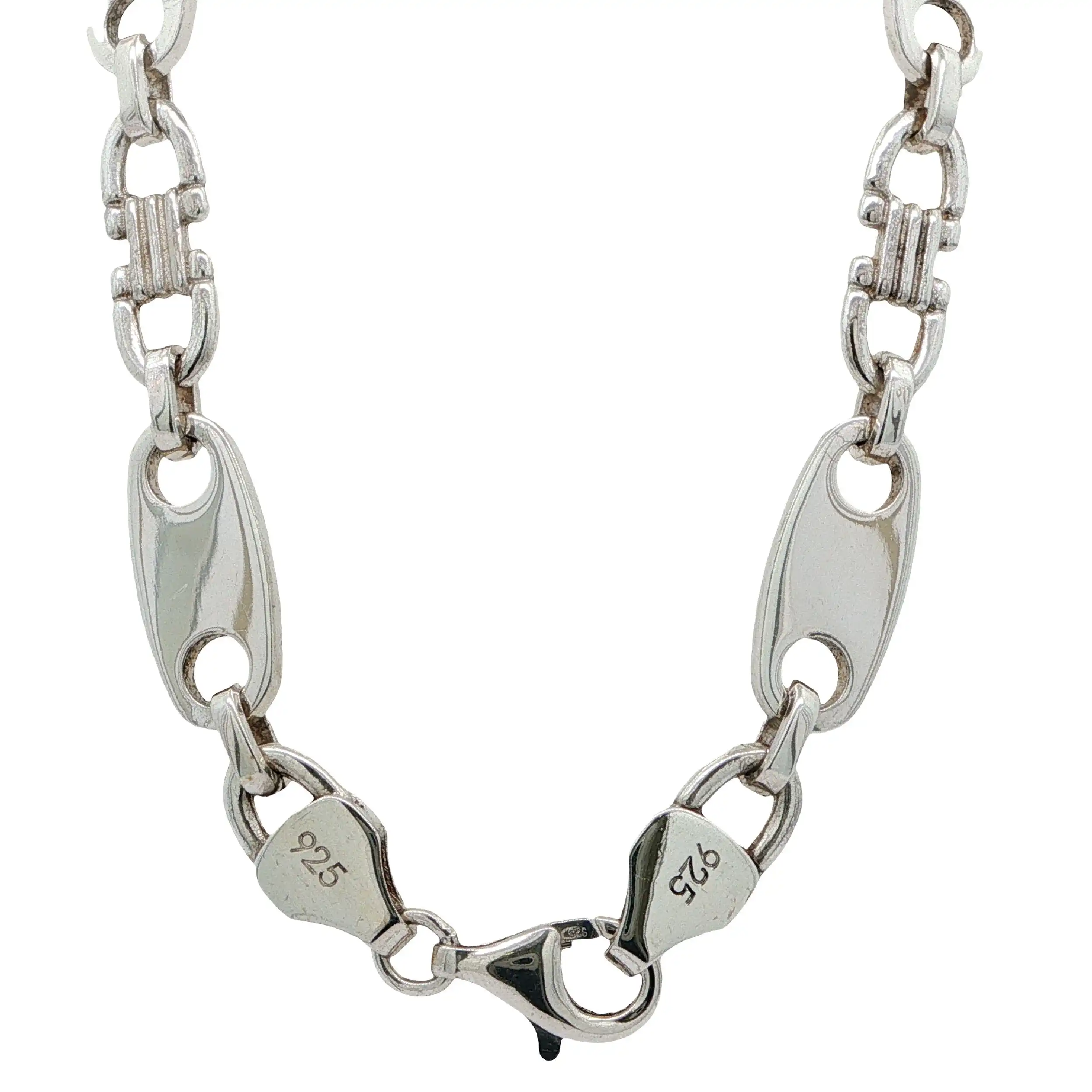 Plättchen-Steigbügelkette Silber Plättchen-Steigbügelkette Silber
