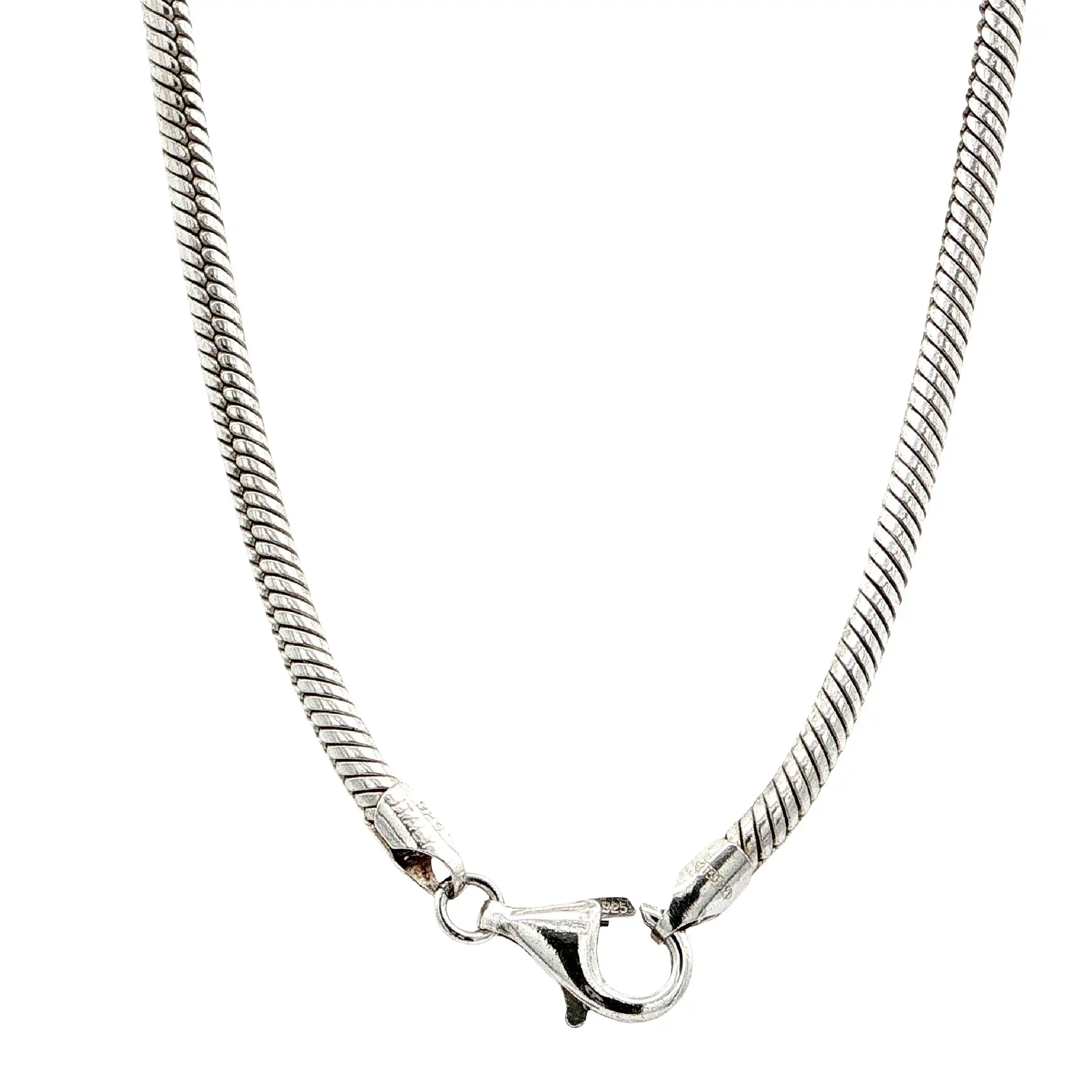 Schlangenkette Silber mit Anhänger Kugeln