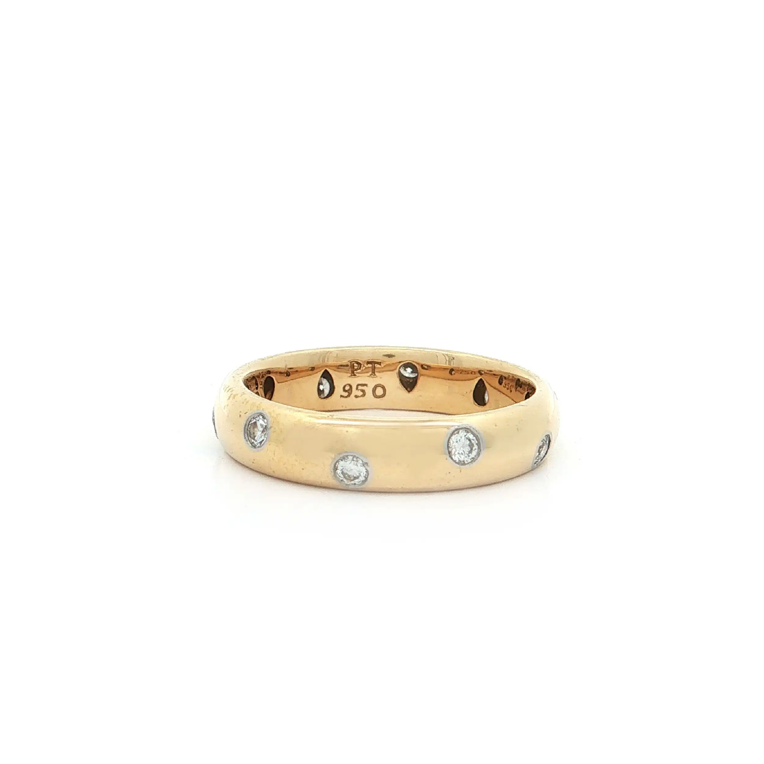 Ring Gelbgold/Platin "Sternenhimmel" mit Brillanten