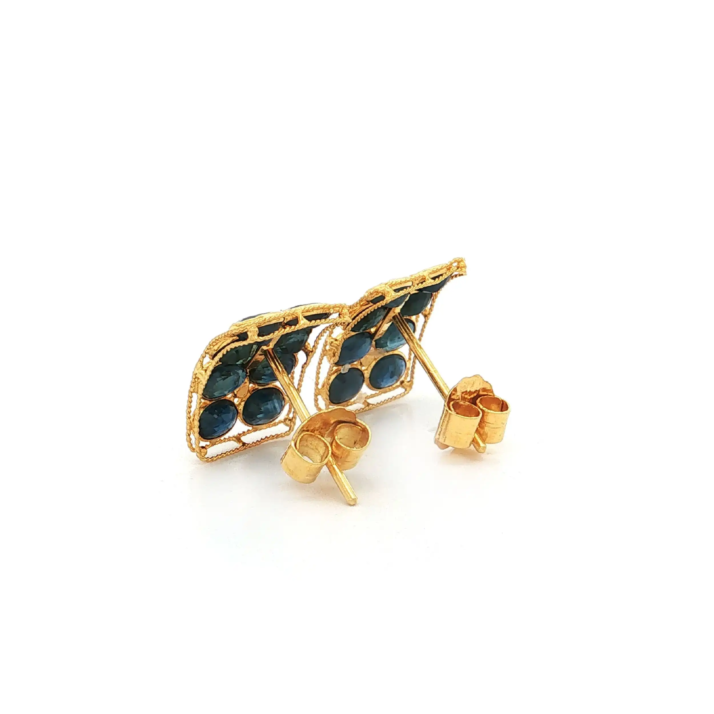 Ohrstecker Gelbgold mit Saphiren Ohrstecker Gelbgold mit Saphiren