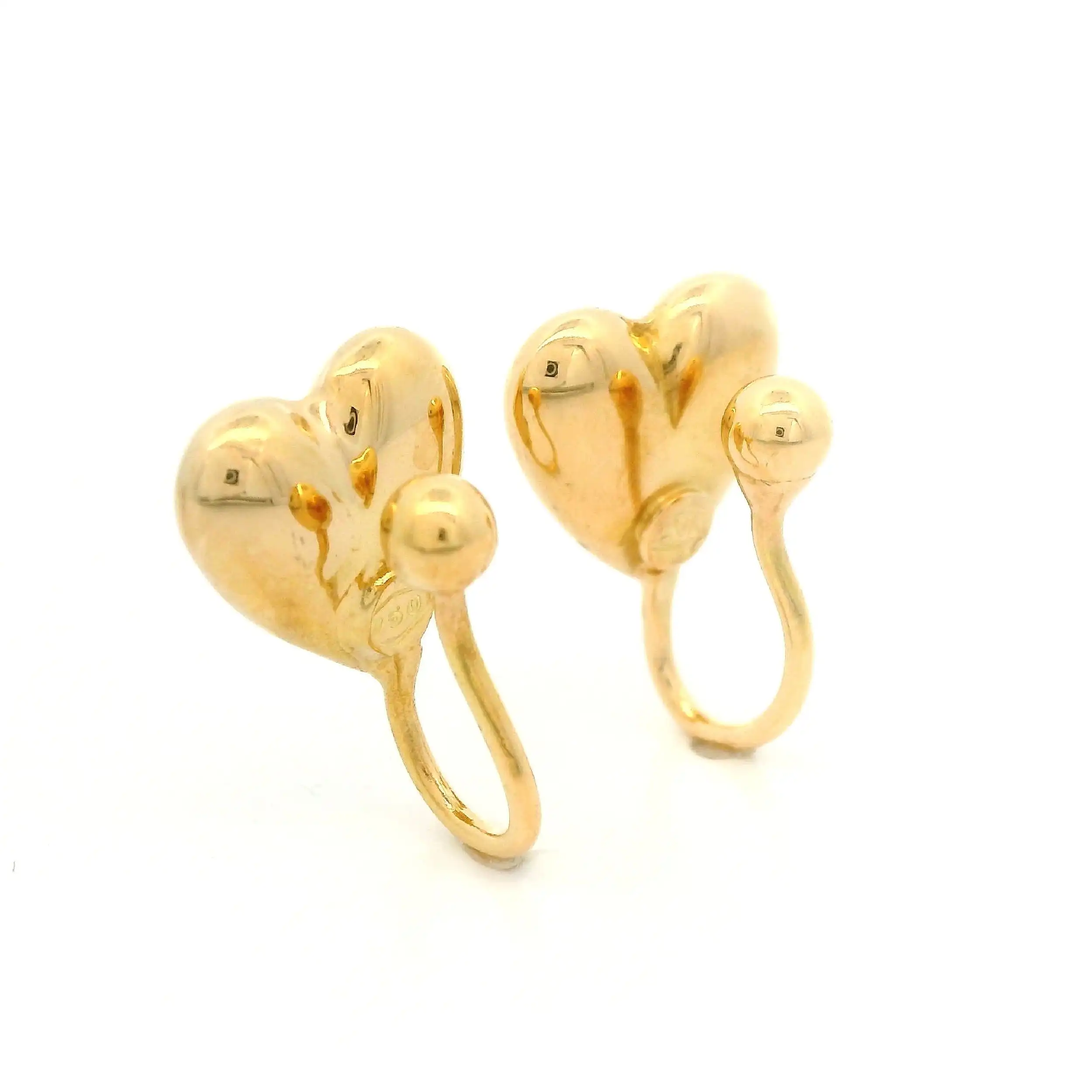 Ohrclips Gelbgold "Herz" Ohrclips Gelbgold "Herz"