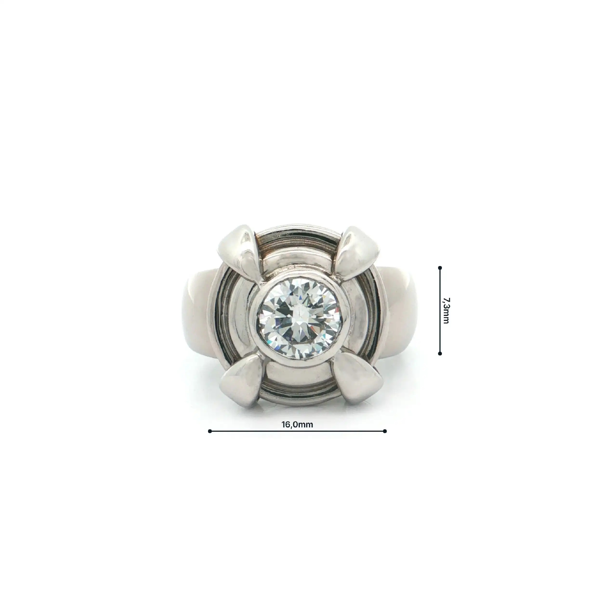 Ring Weißgold mit Zirkonia