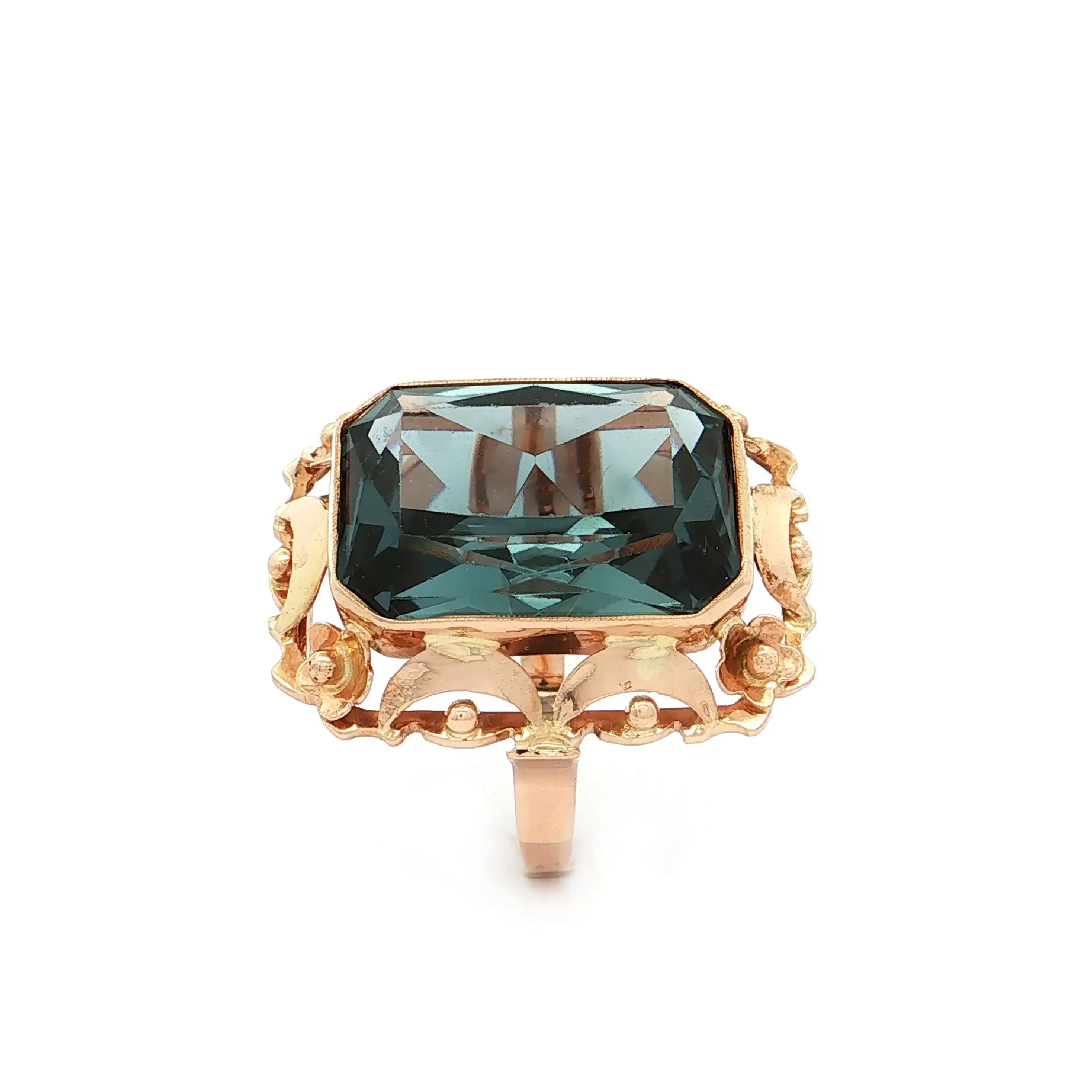 Ring Gelbgold mit synthetischem Spinell