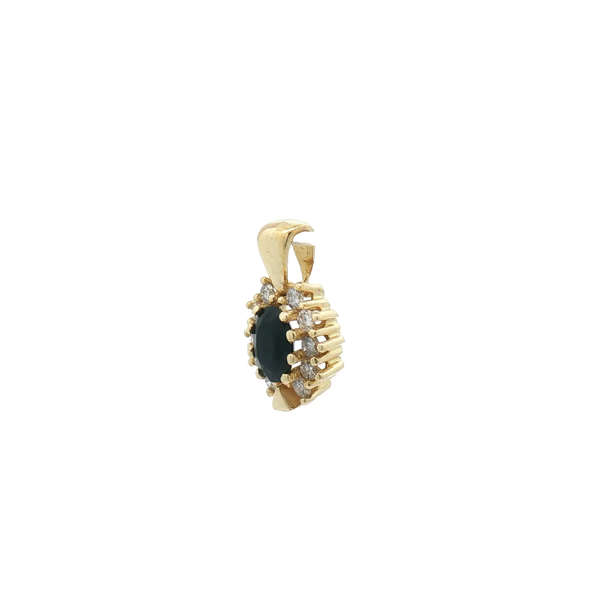 Anhänger Gelbgold mit Brillanten und Saphir Anhänger Gelbgold mit Brillanten und Saphir