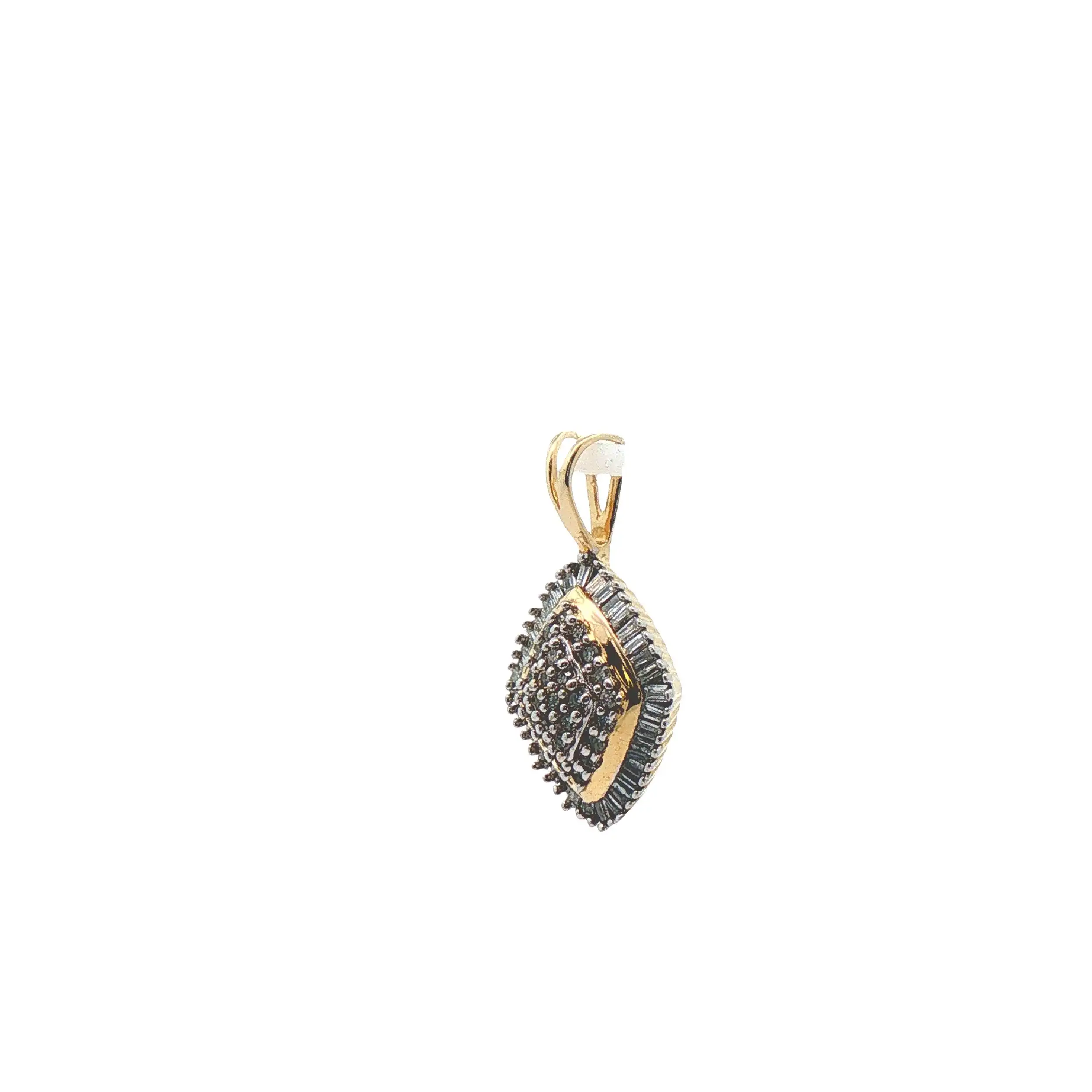 Anhänger Gelbgold mit Brillanten und Baguette Diamanten