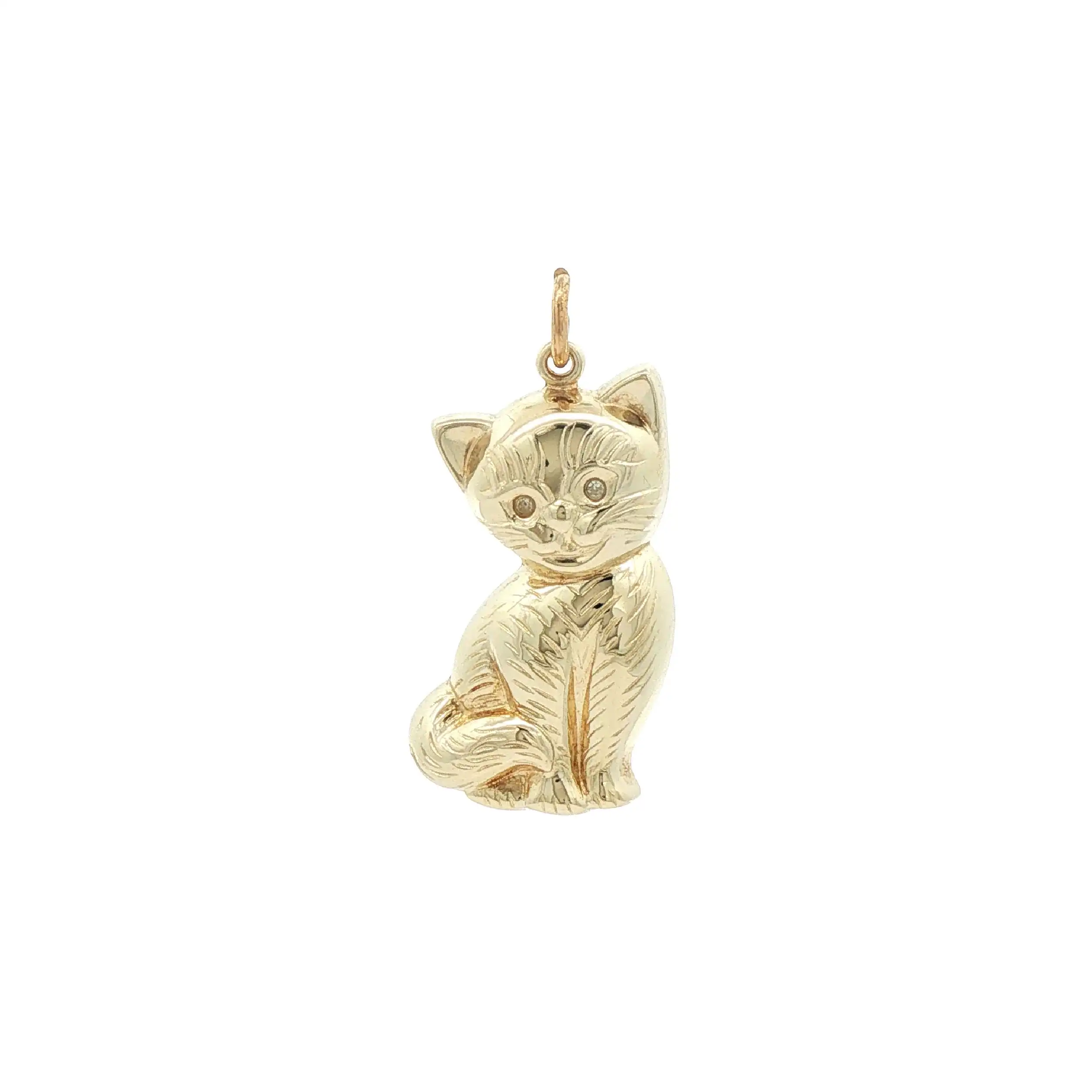 Anhänger Katze Gelbgold Anhänger Katze Gelbgold
