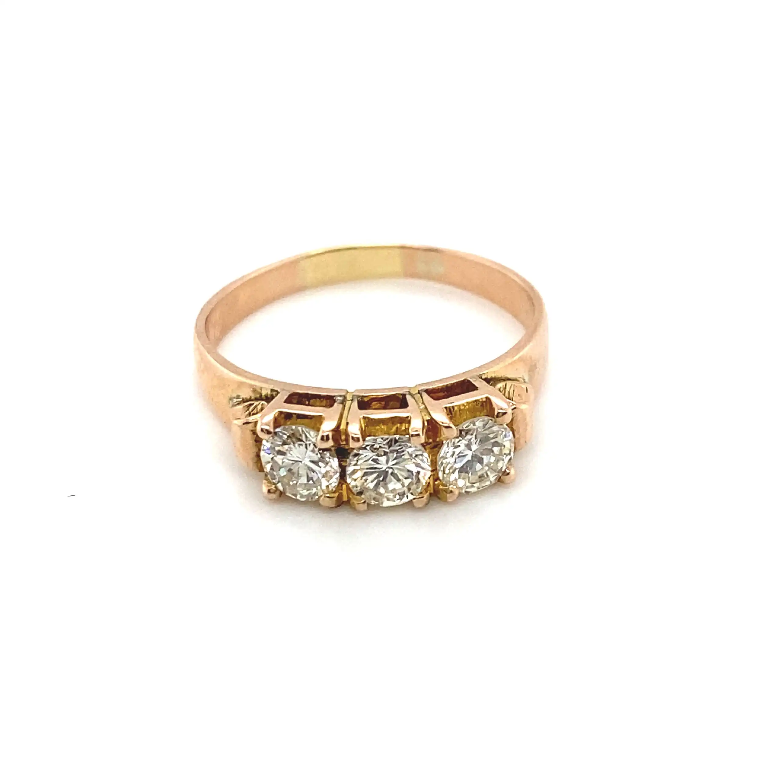 Ring Rotgold mit 3 Brillanten Ring Rotgold mit 3 Brillanten