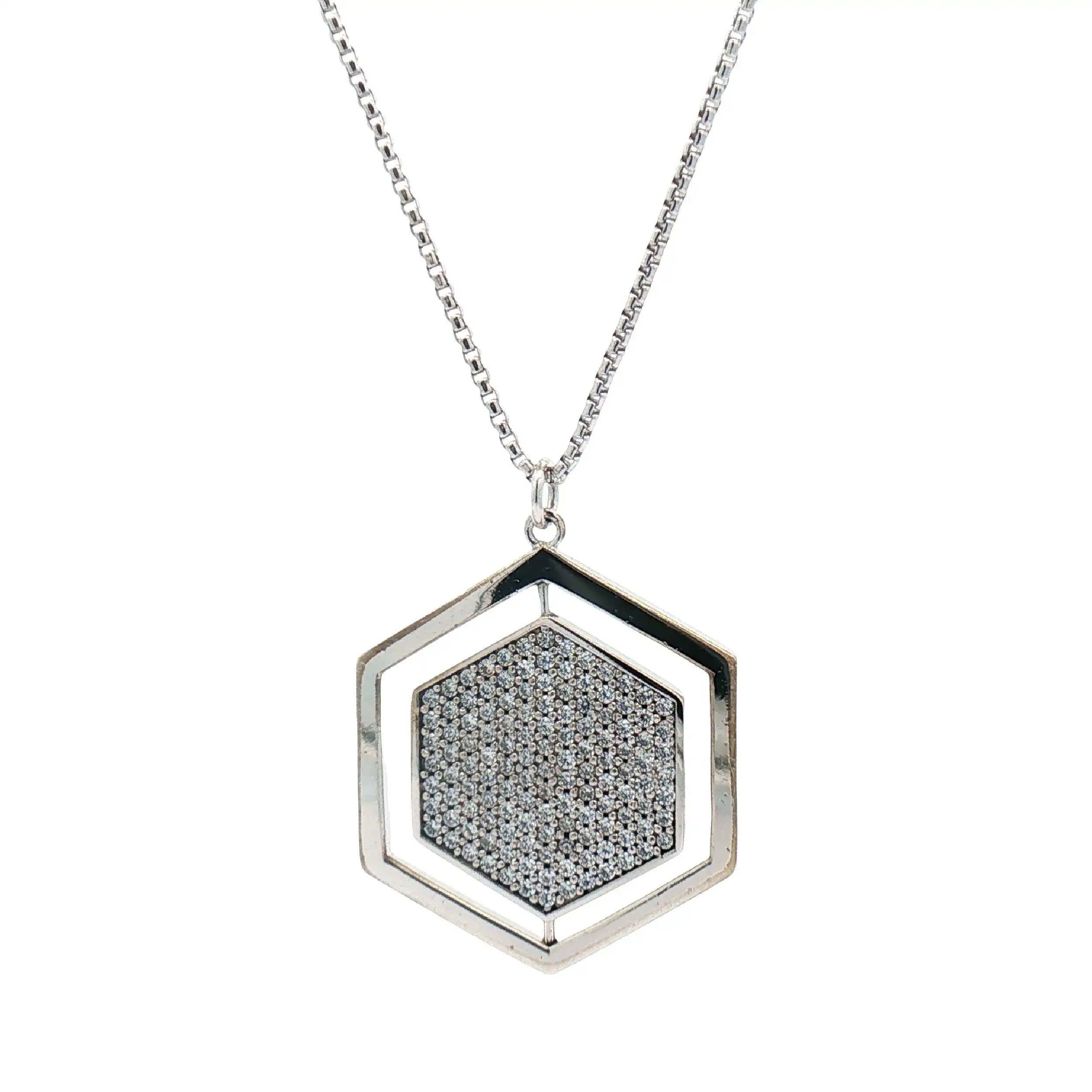 Kette Edelstahl mit Zirkoniaanhänger Jette Kette Edelstahl mit Zirkoniaanhänger Jette