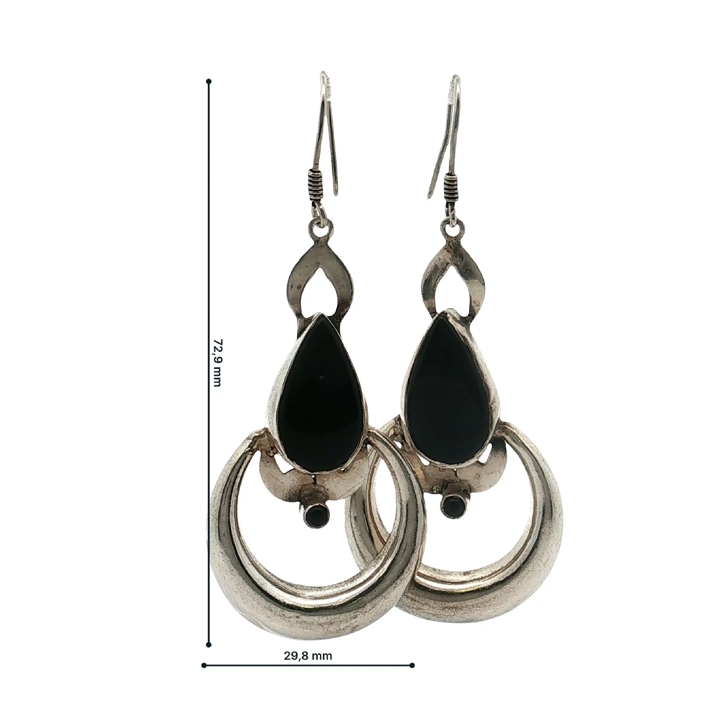 Ohrringe Silber mit Onyx Ohrringe Silber mit Onyx