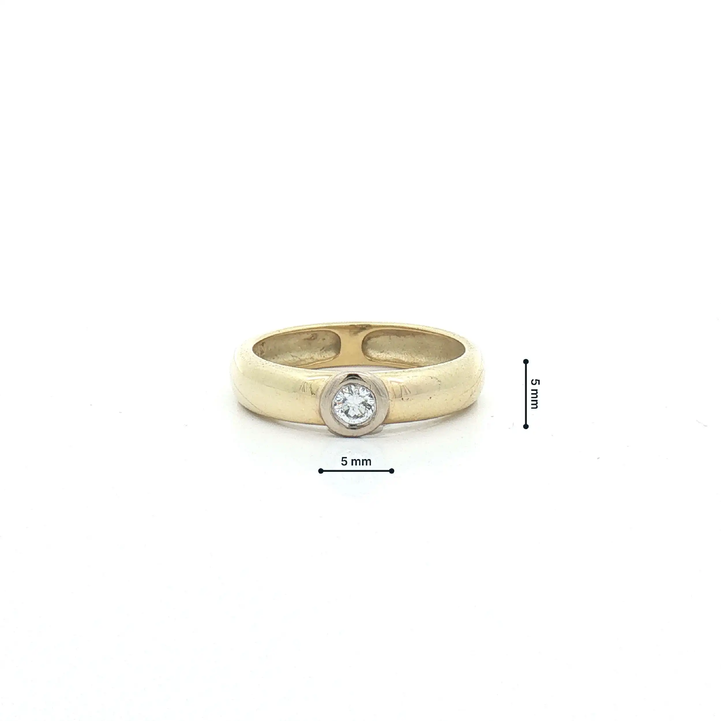 Ring Bicolor mit Brillant