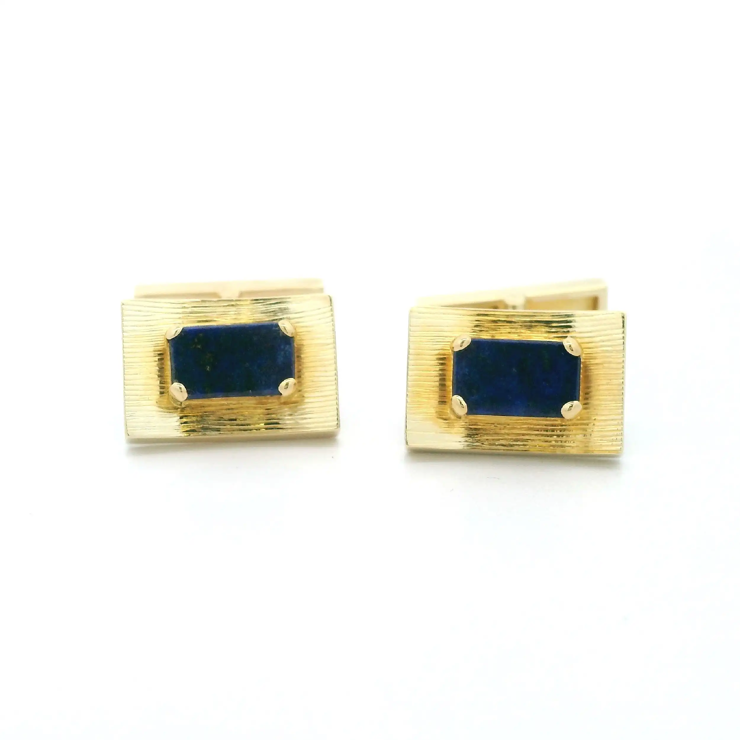 Manchettenknöpfe Gelbgold mit Lapislazuli Manchettenknöpfe Gelbgold mit Lapislazuli