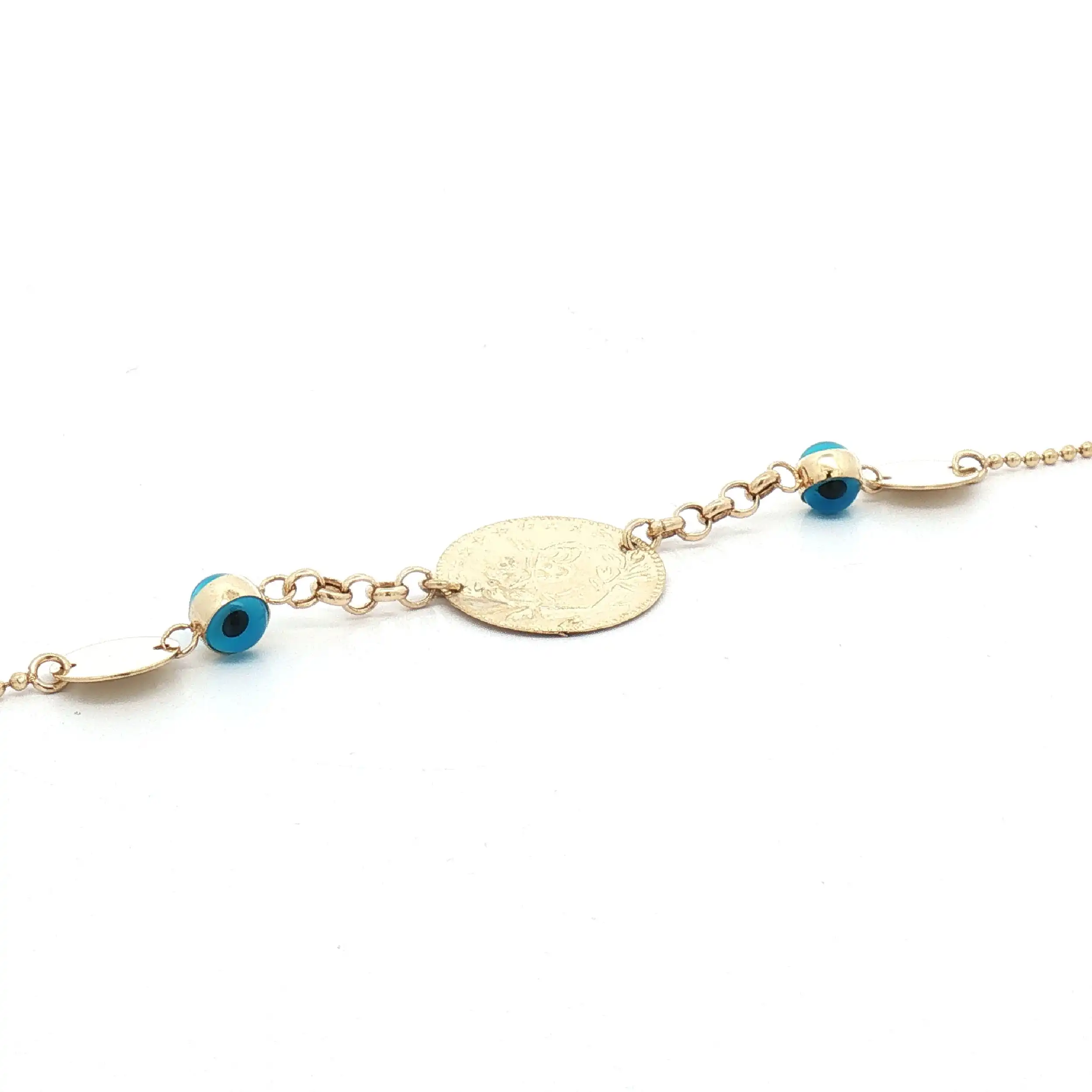Armband Gelbgold mit blauem Farbstein