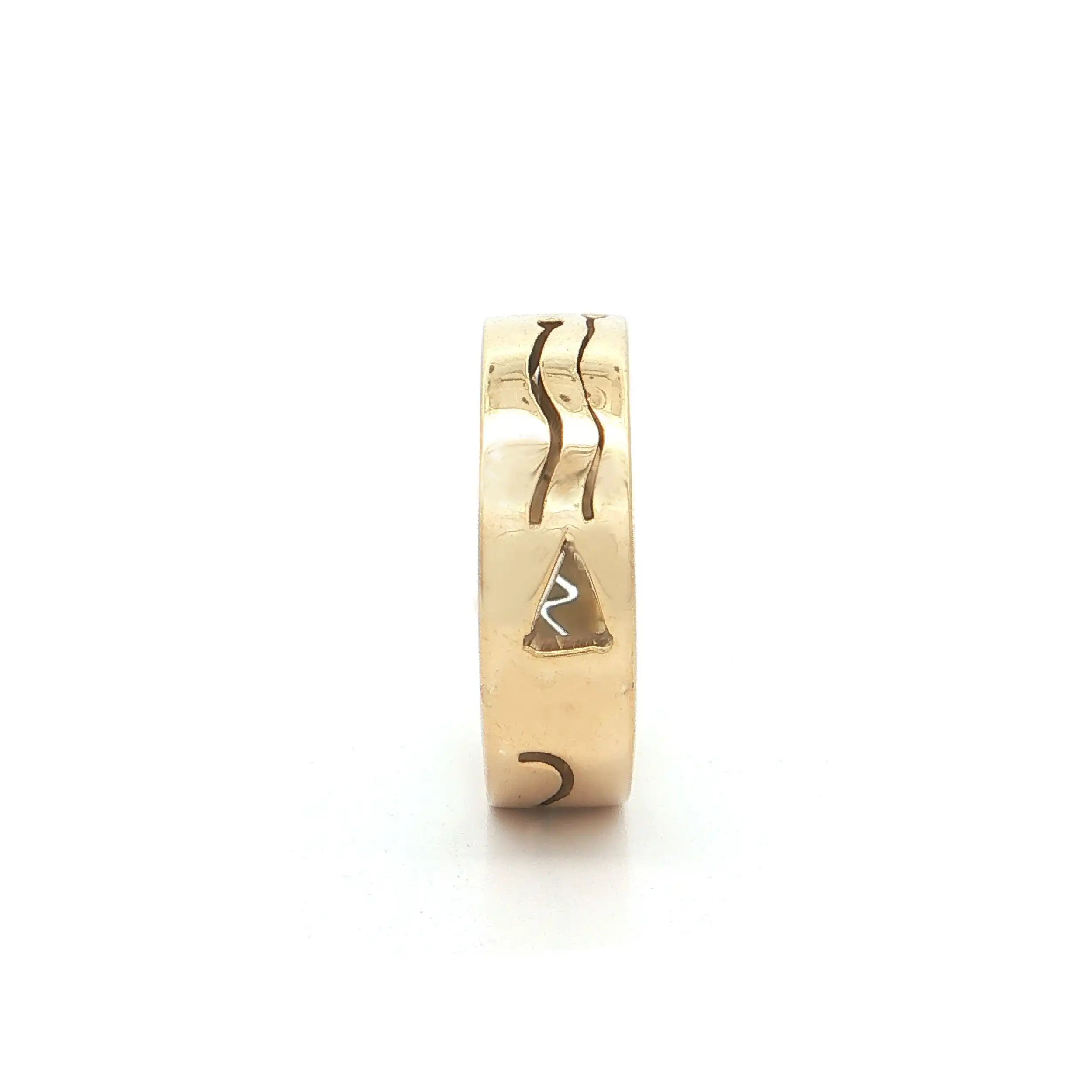Ring Silber vergoldet mit Muster