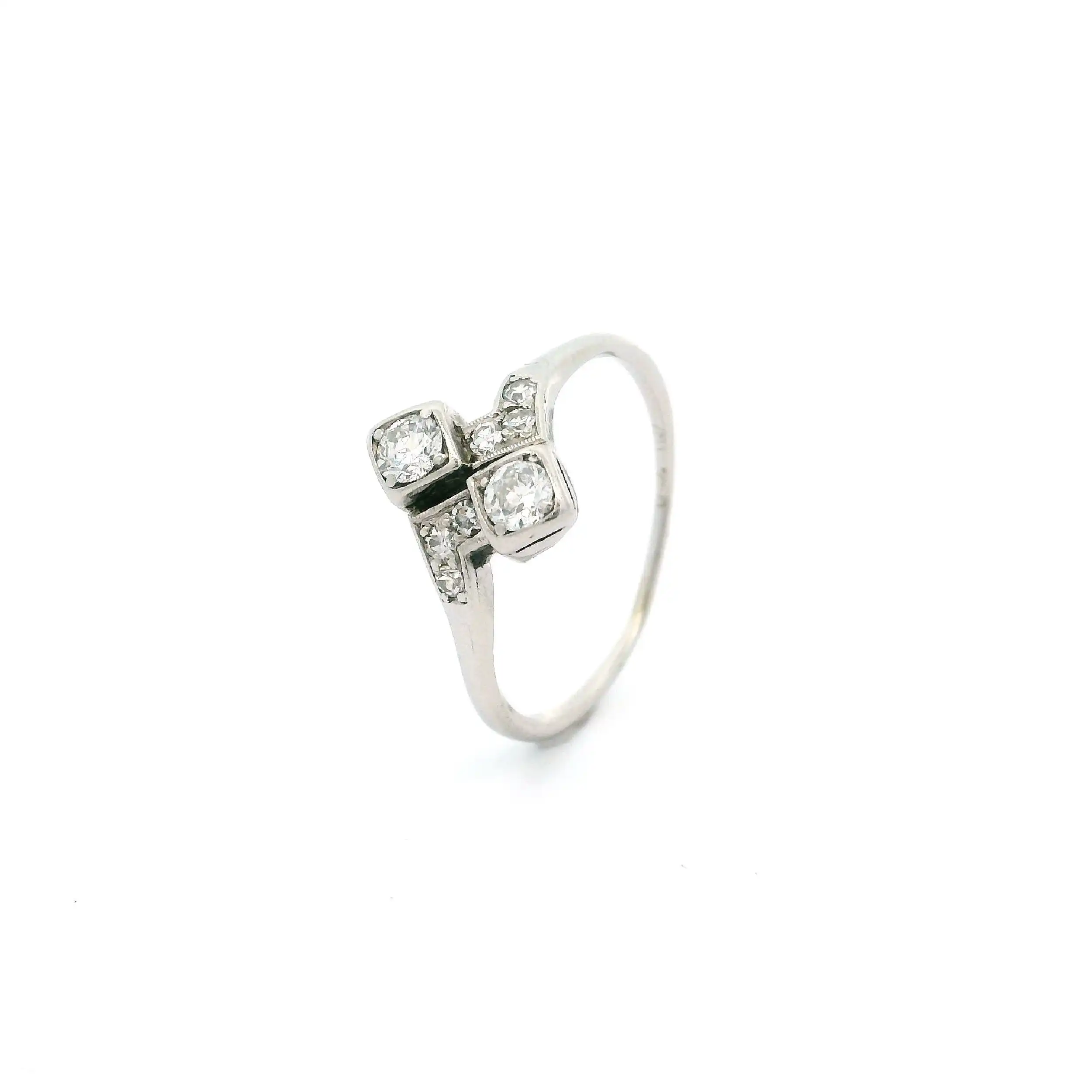 Ring Weißgold mit Brillanten & Diamanten Ring Weißgold mit Brillanten & Diamanten