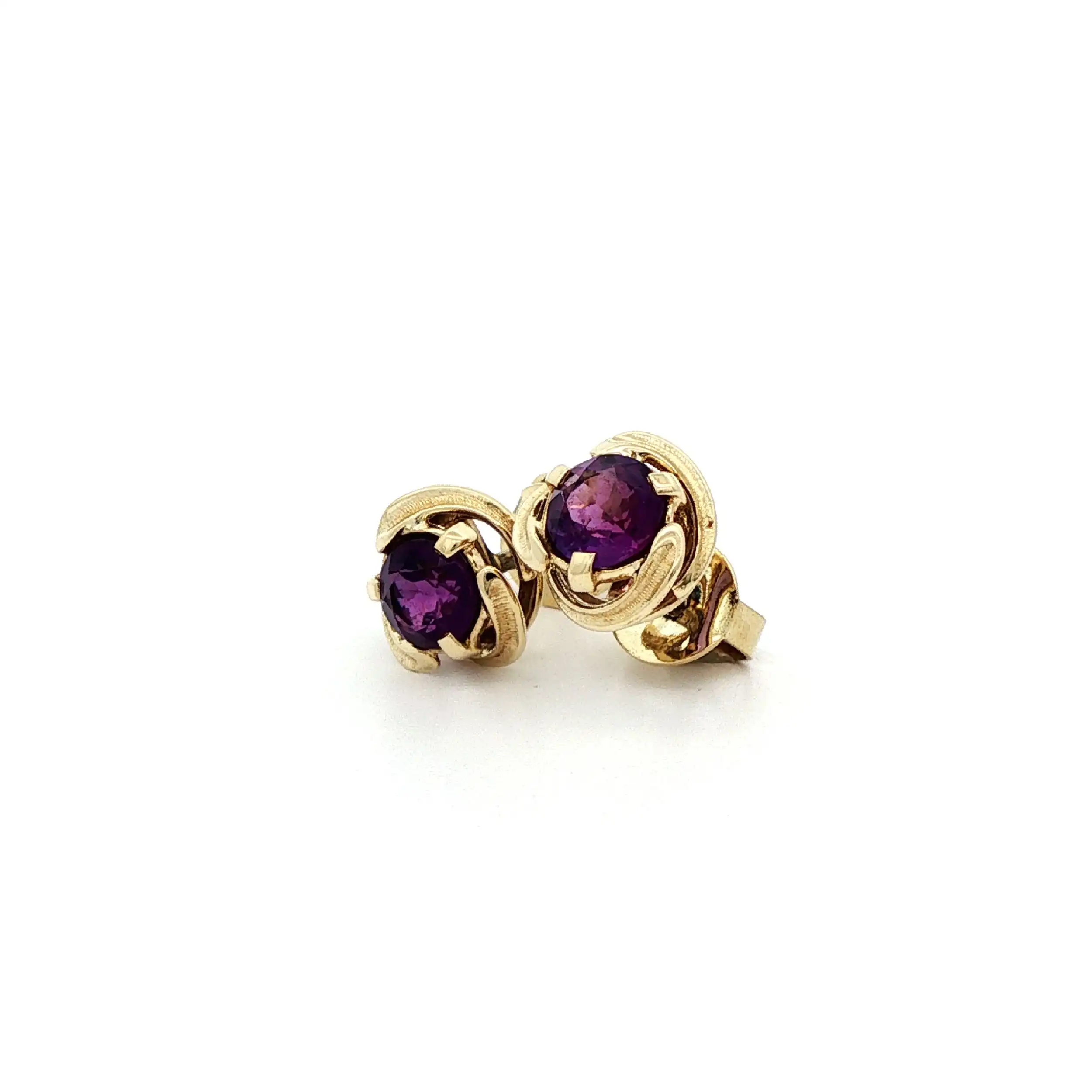 Ohrstecker Gelbgold mit Amethyst
