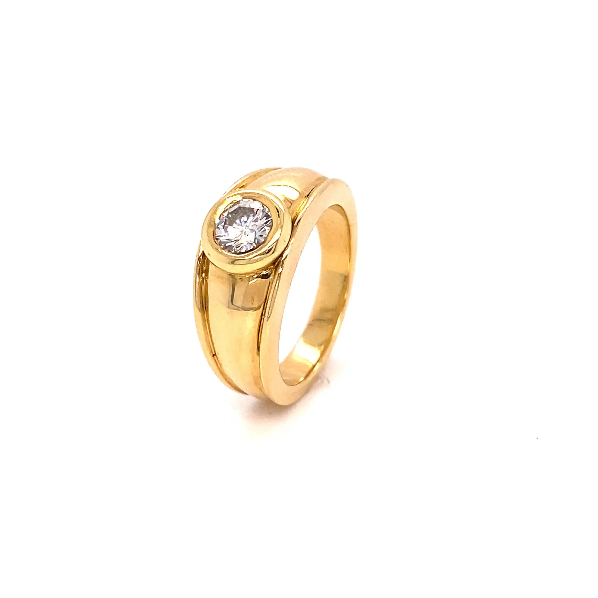 Ring Gelbgold mit Brillant ca. 0,55ct. Ring Gelbgold mit Brillant ca. 0,55ct.
