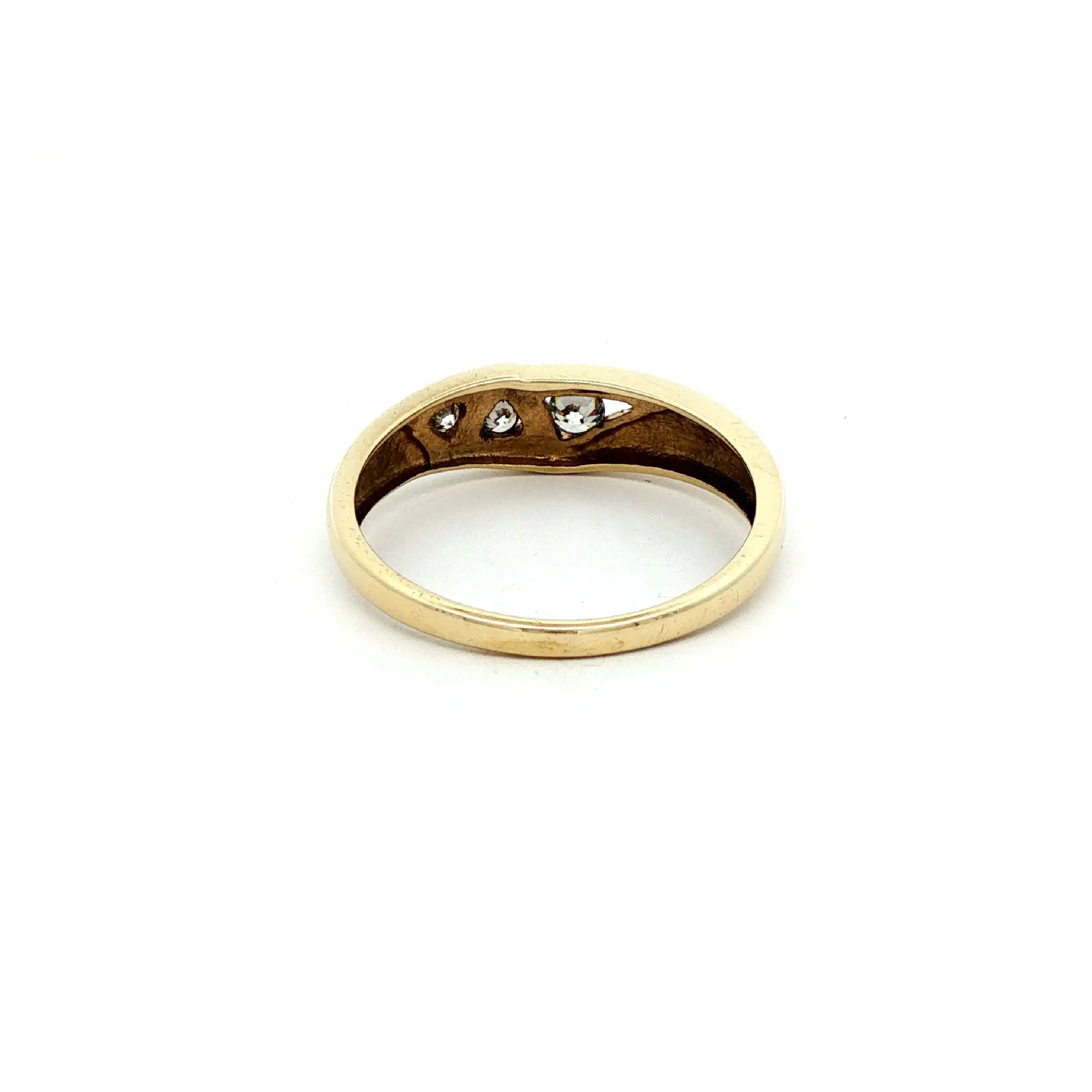 Ring Gelbgold mit 3 Zirkonia Ring Gelbgold mit 3 Zirkonia