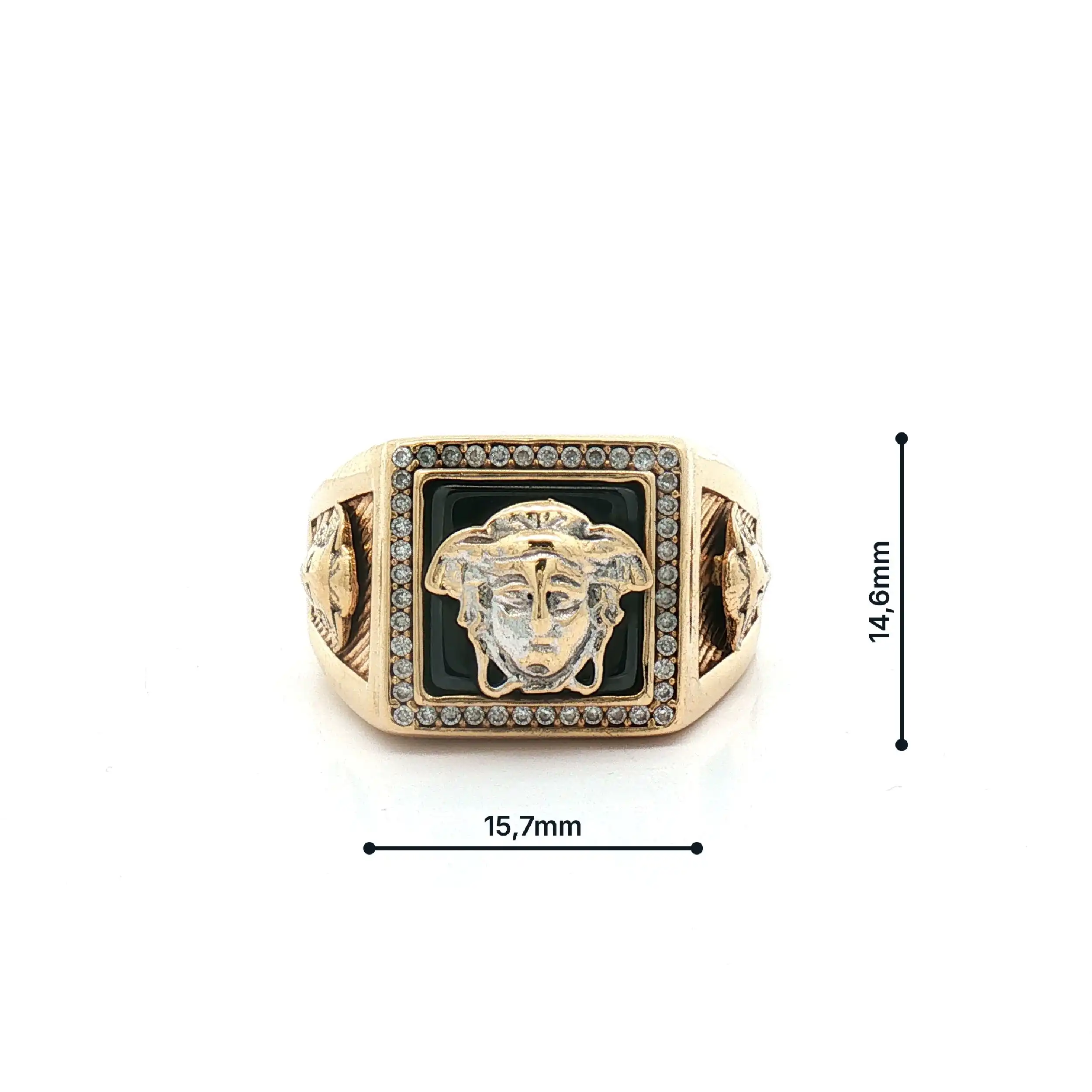 Ring Bicolor Medusa Kopf