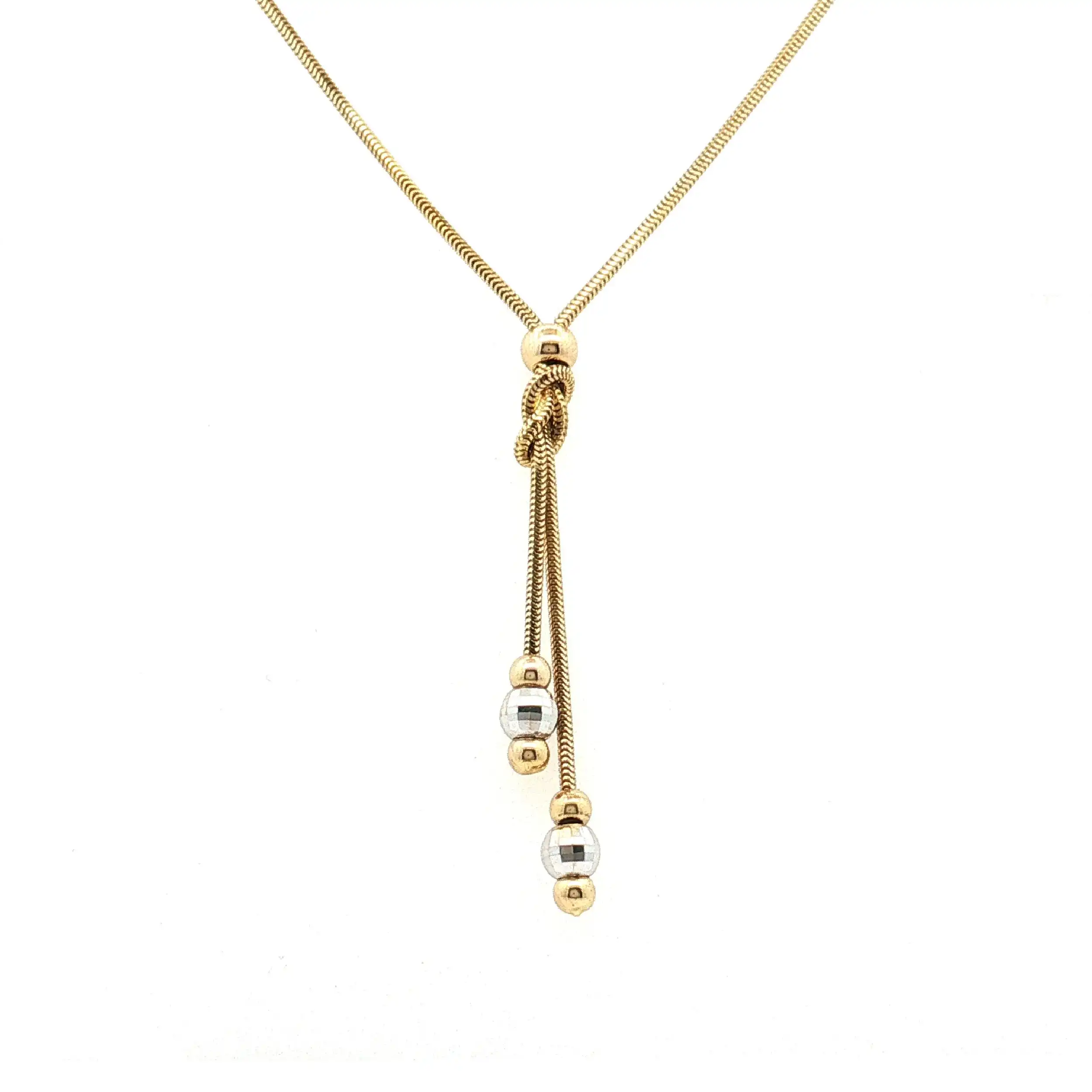 Schlangencollier Bicolor mit "Knoten und Kugeln"