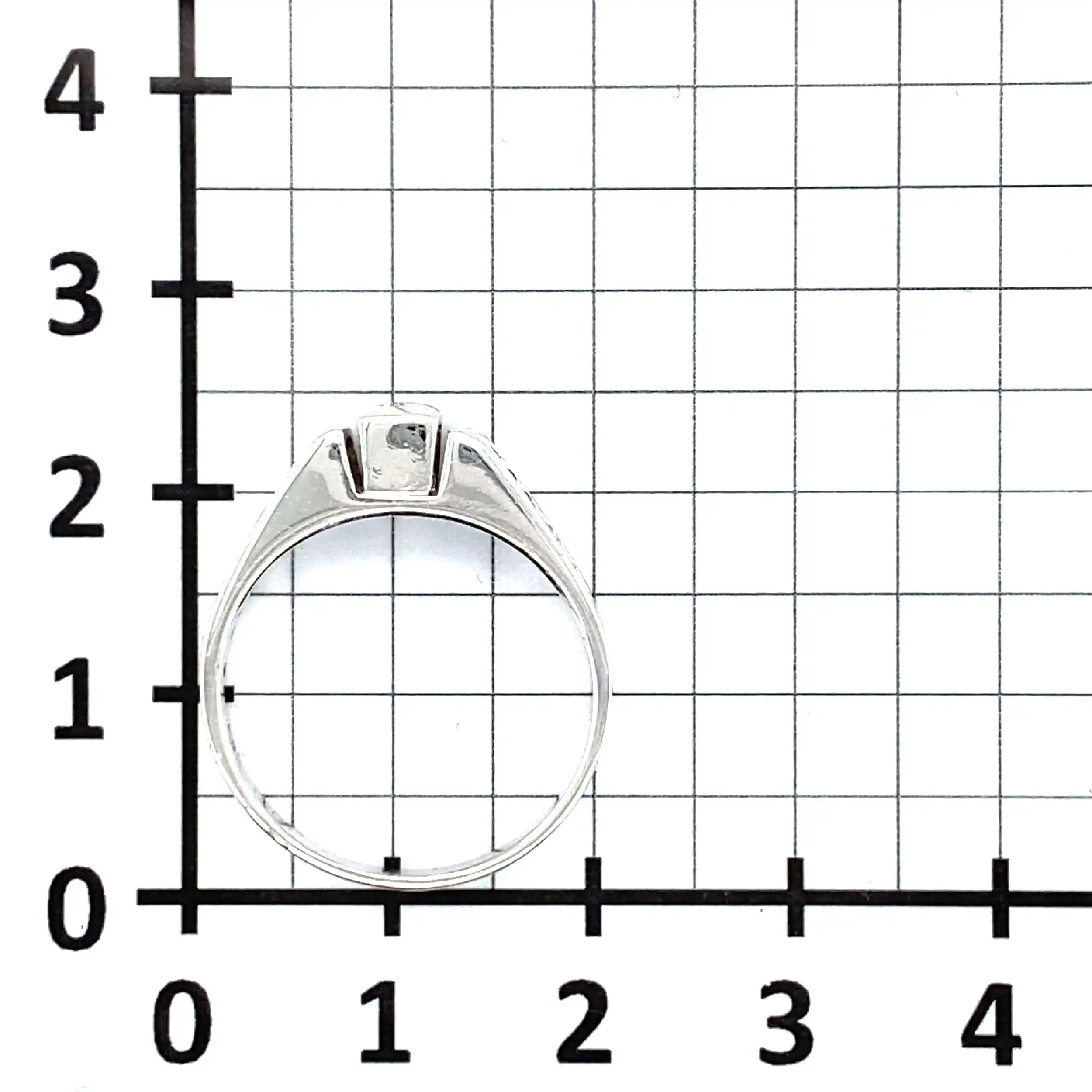 Ring Weißgold mit Brillant, graviert mit 0,01ct.