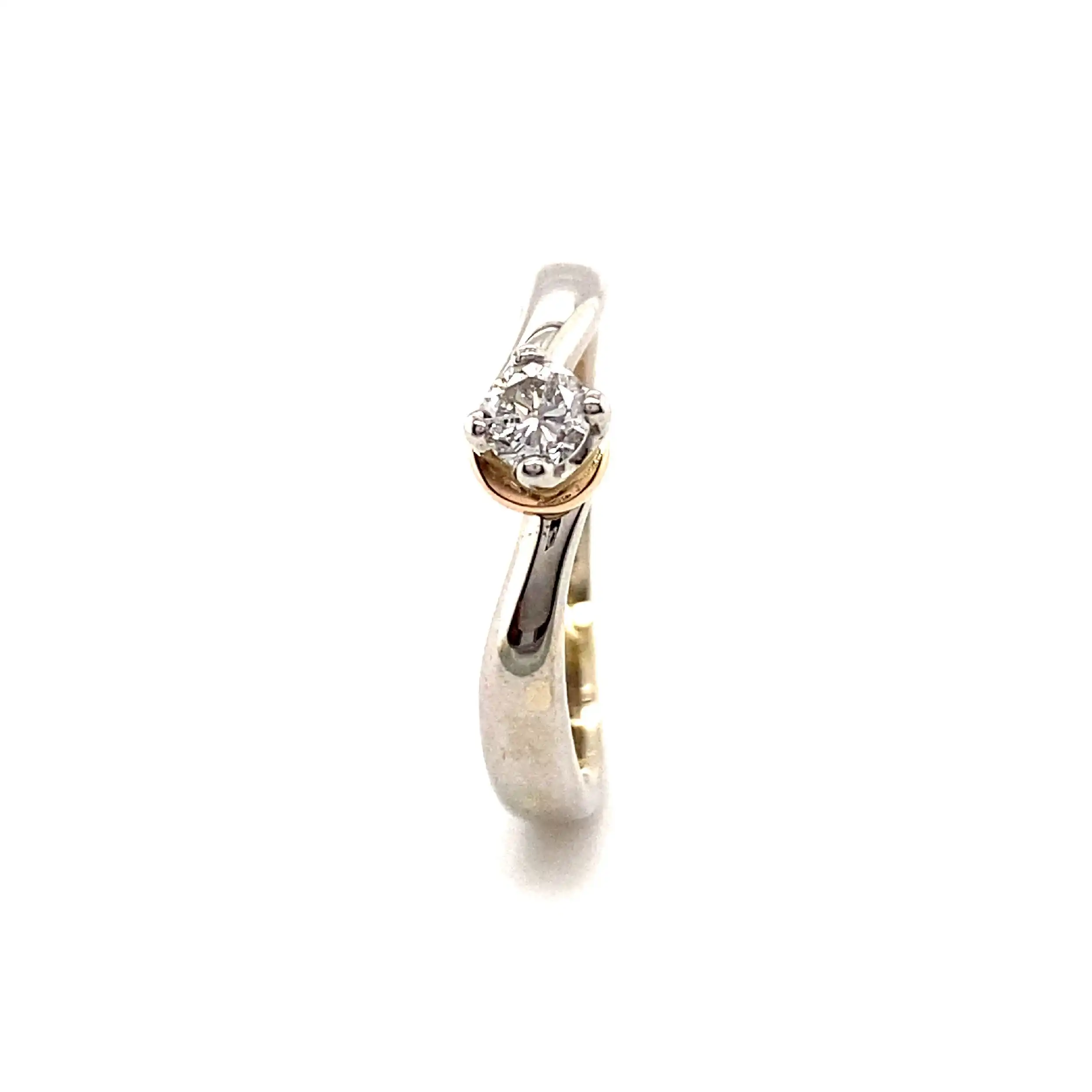 Ring Bicolor mit Brillant Ring Bicolor mit Brillant