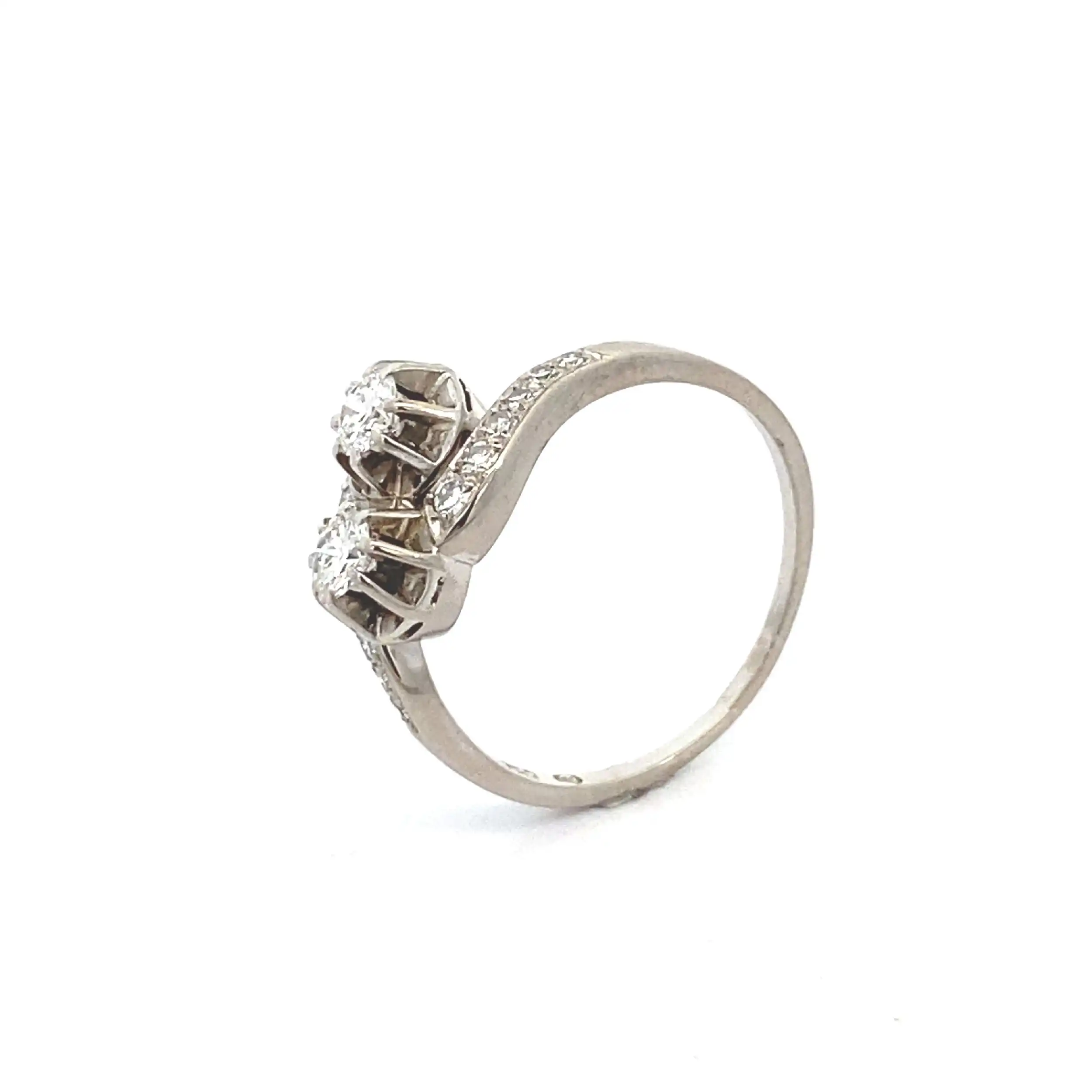 Ring Weißgold mit Brillanten und Diamanten Ring Weißgold mit Brillanten und Diamanten