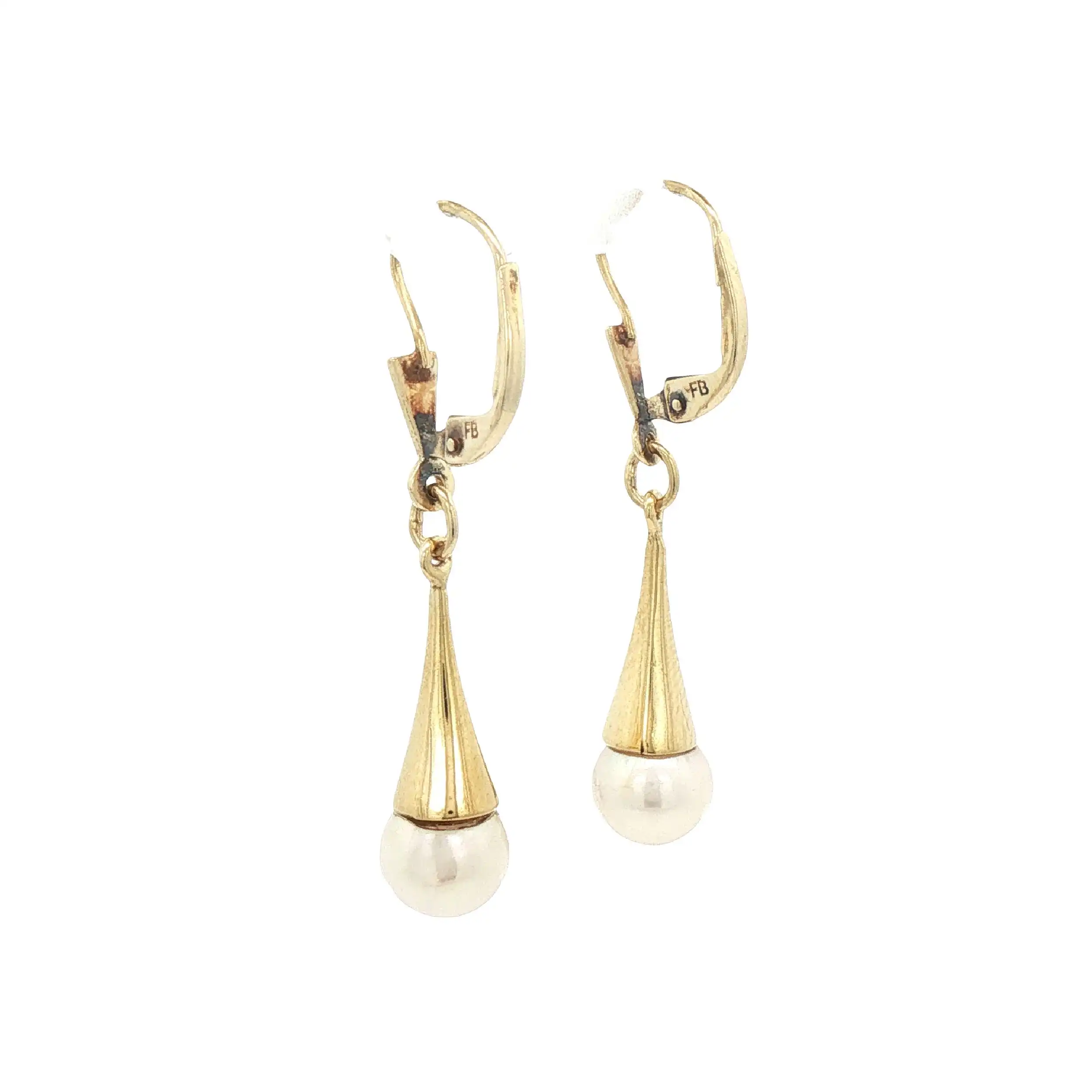Ohrhänger Gelbgold mit Perle Ohrhänger Gelbgold mit Perle