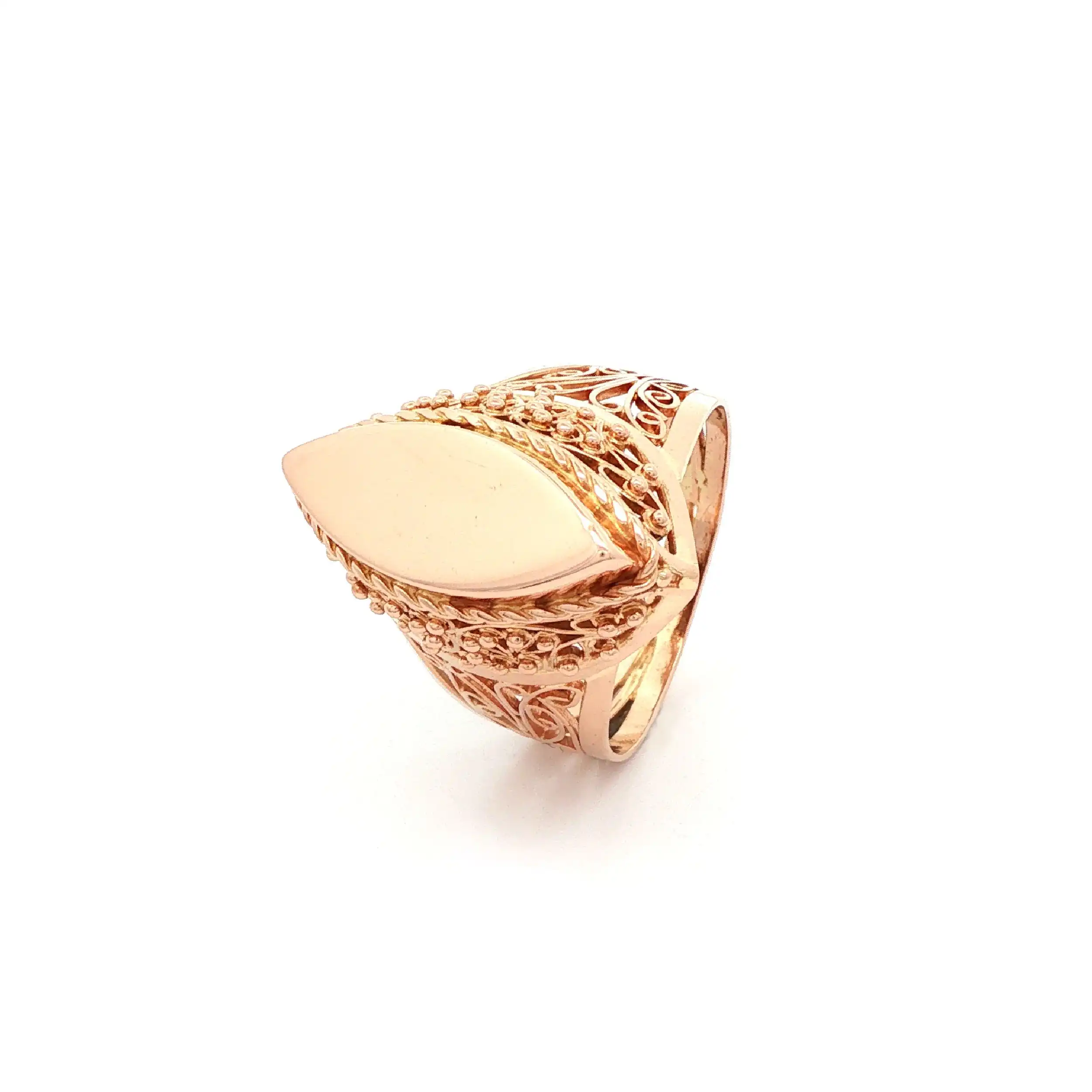 Ring Rotgold durchbrochenes Muster