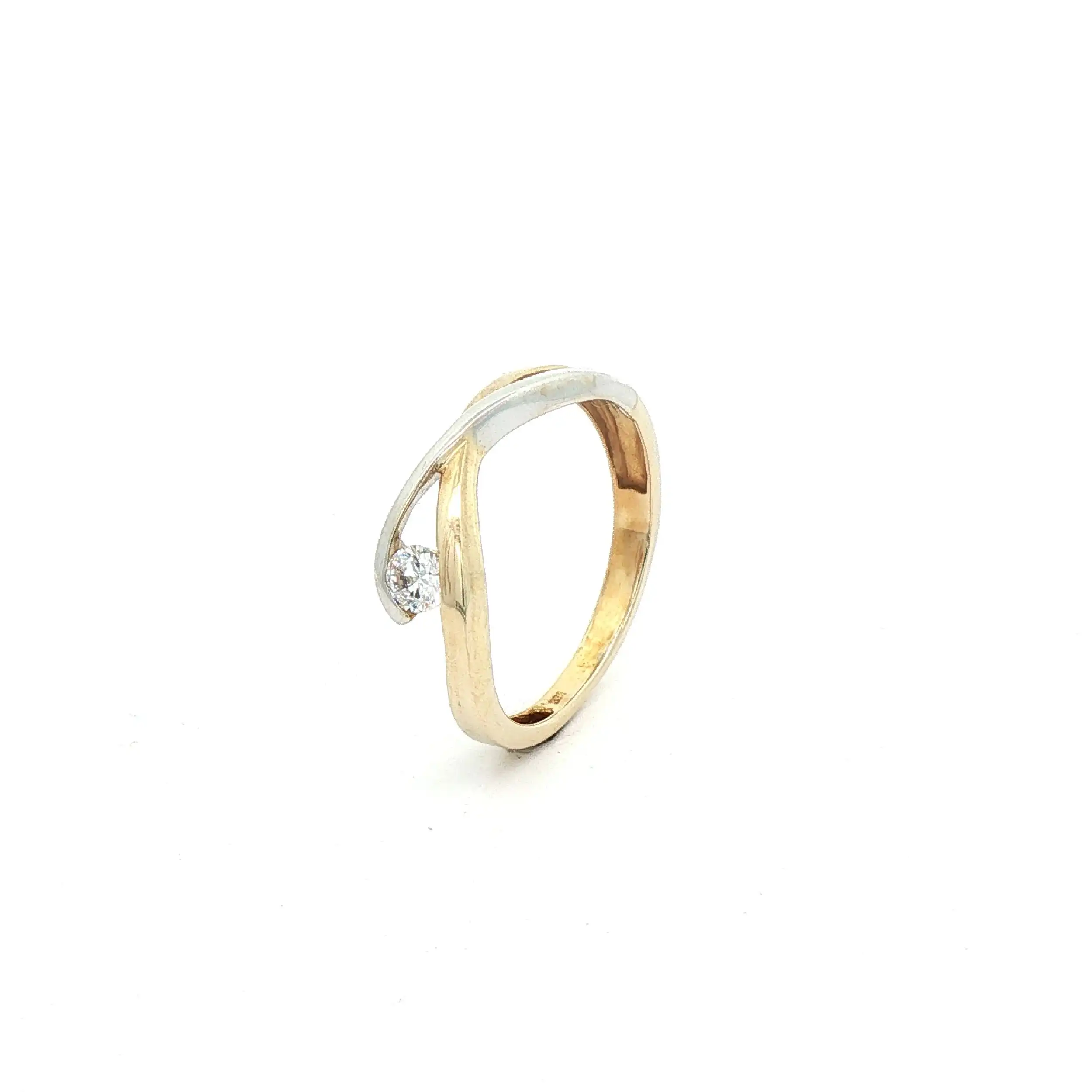 Ring Bicolor mit Zirkonia