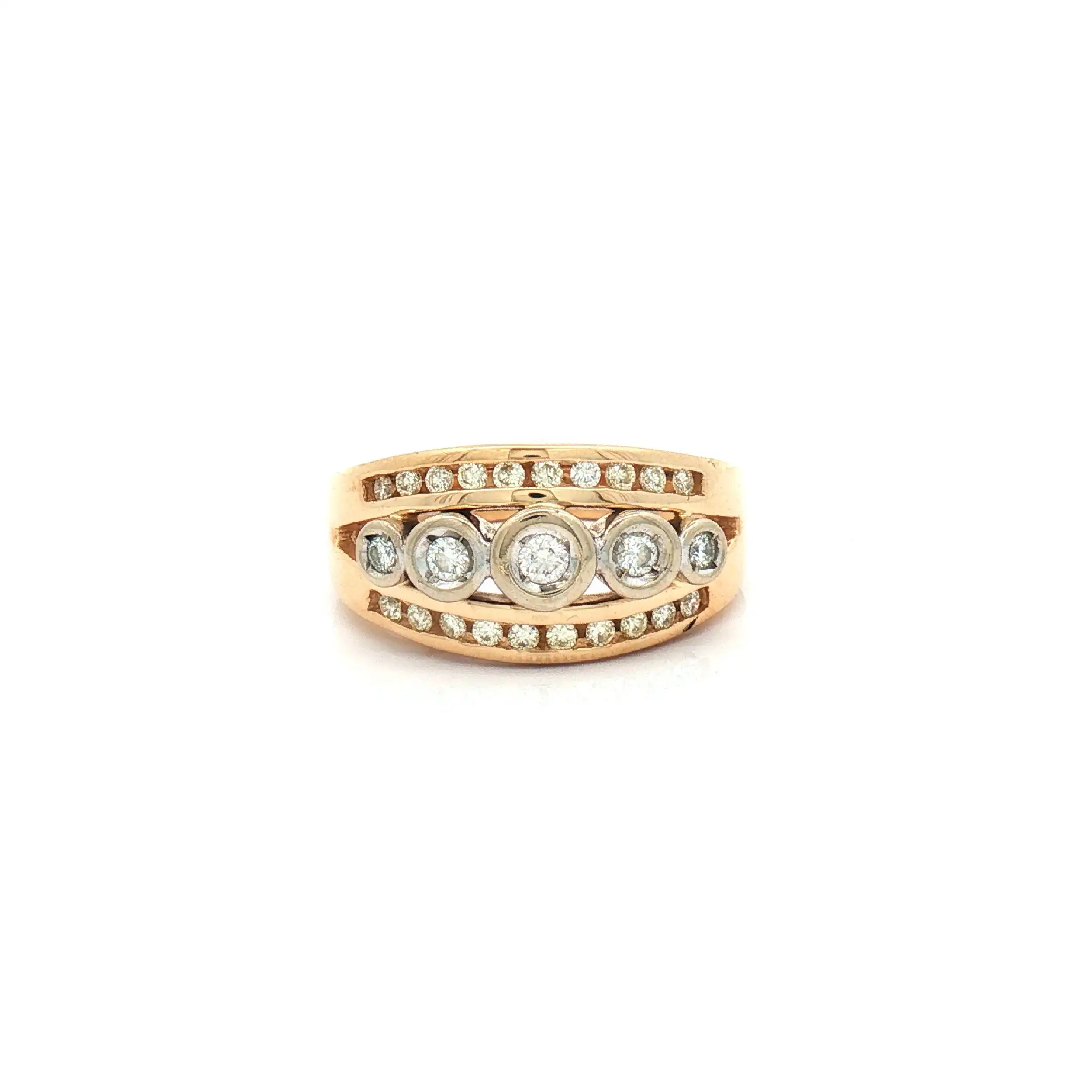 Ring Bicolor mit Brillanten