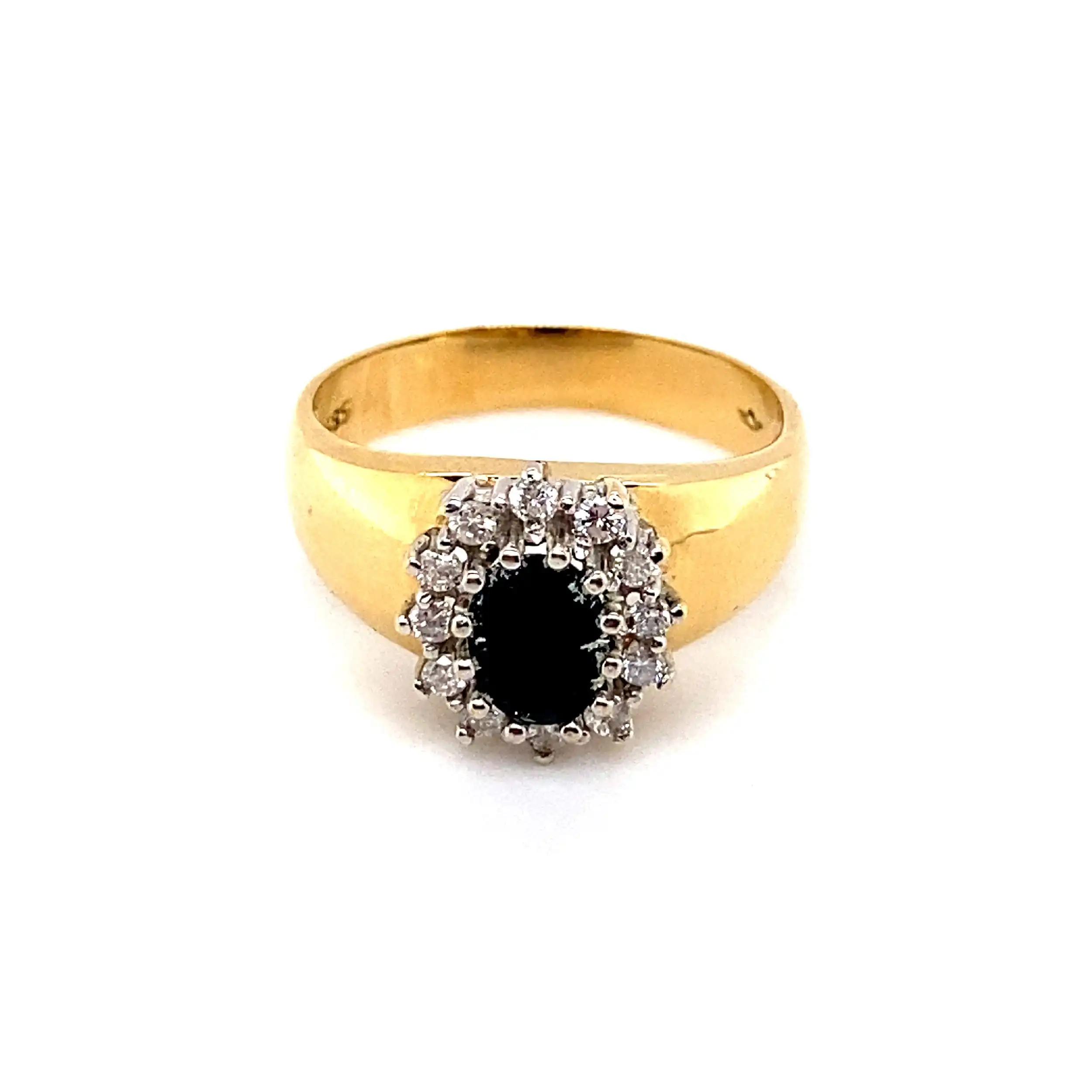 Ring Bicolor mit Saphir und Brillanten Ring Bicolor mit Saphir und Brillanten