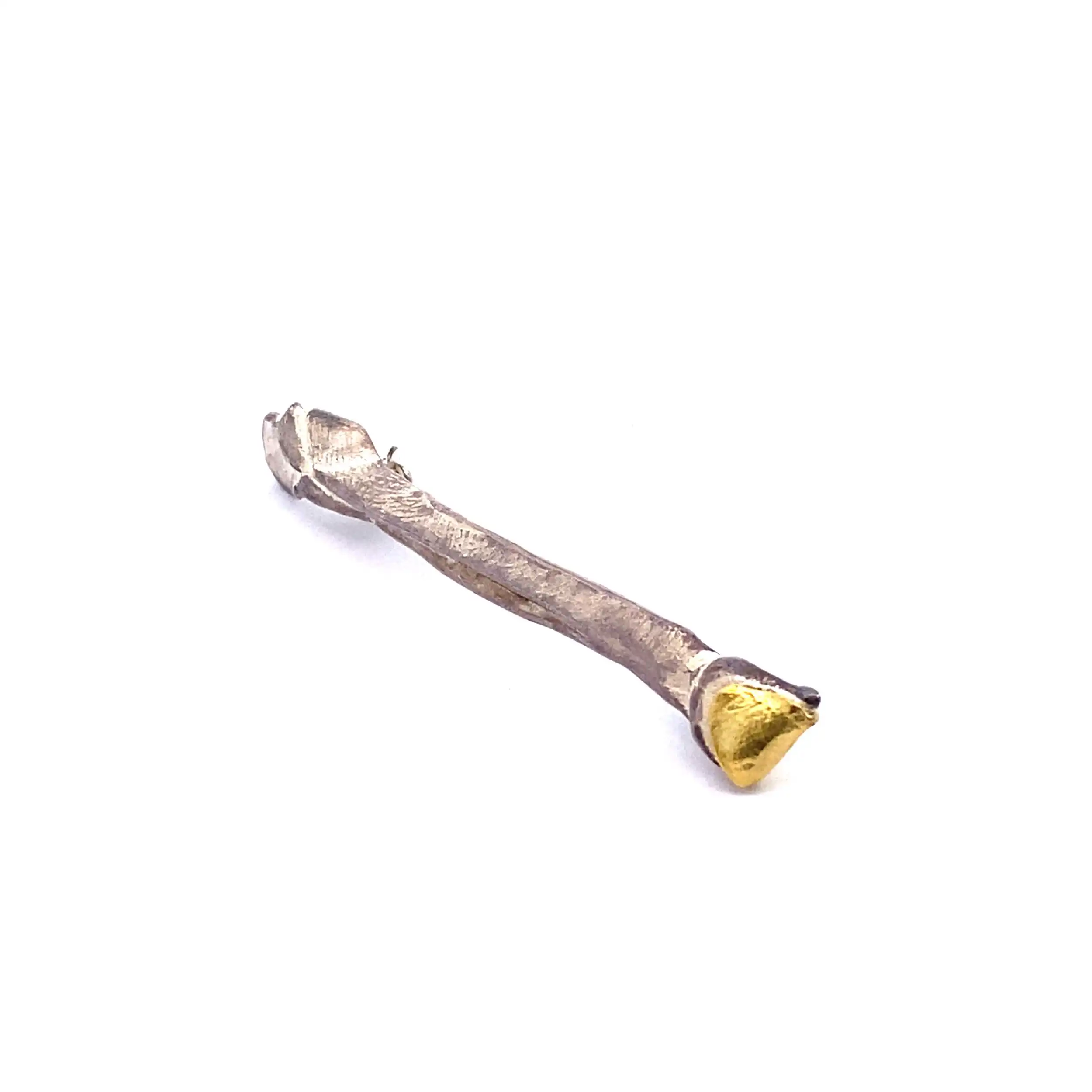 Brosche Bicolor Silber mit Gelbgold Brosche Bicolor Silber mit Gelbgold