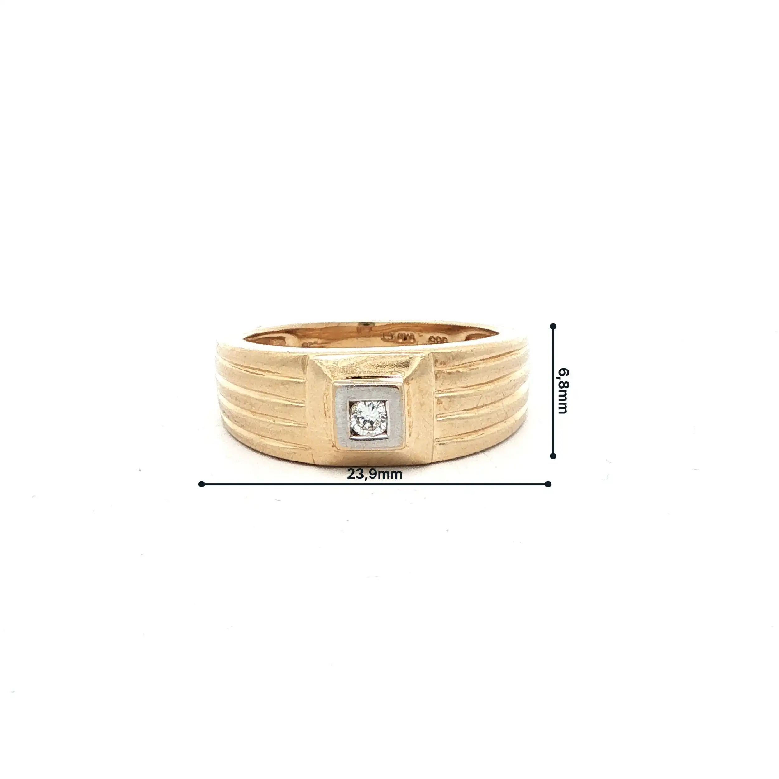 Ring Bicolor mit Brillant
