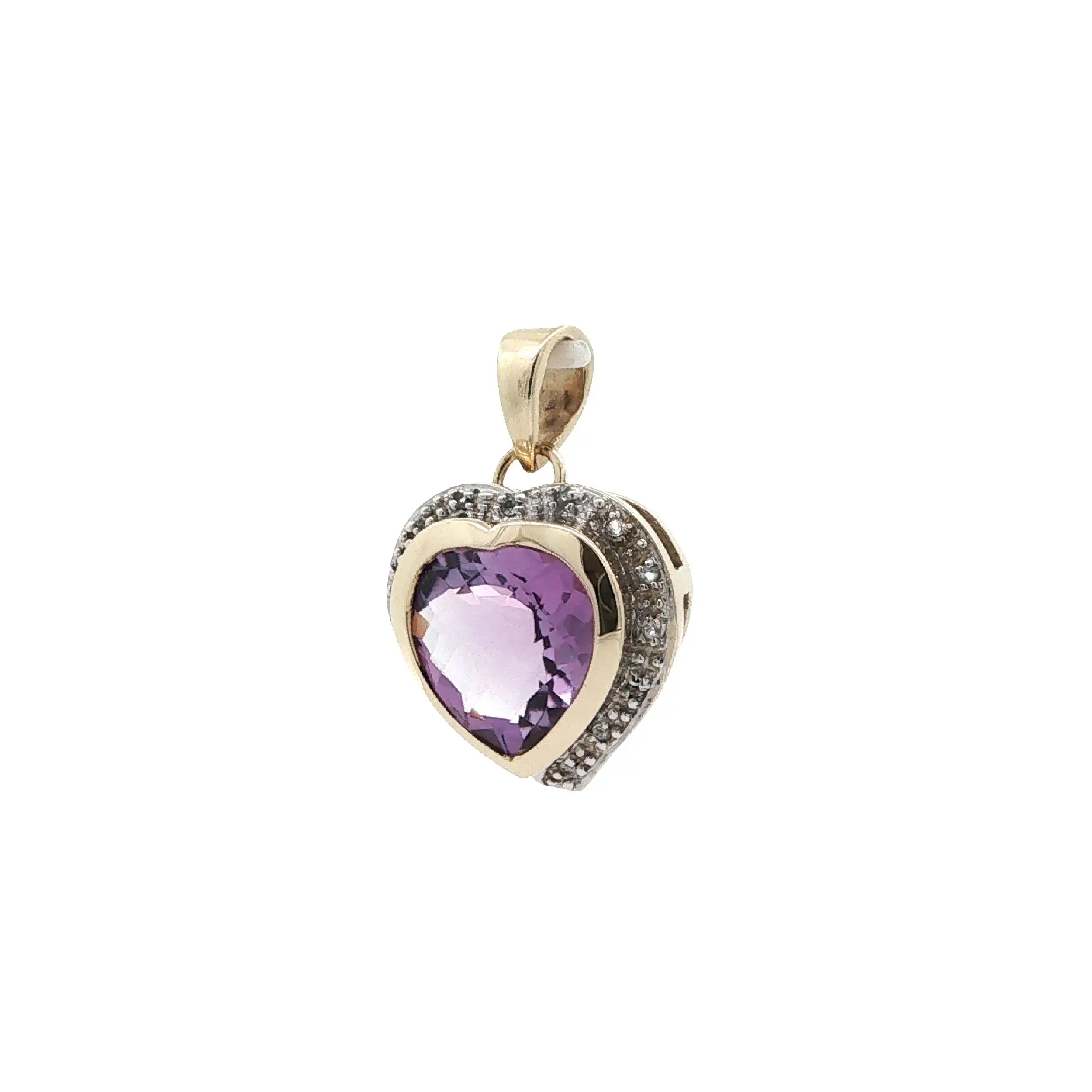 Anhänger Bicolor mit Amethyst & Zirkonia Anhänger Bicolor mit Amethyst & Zirkonia