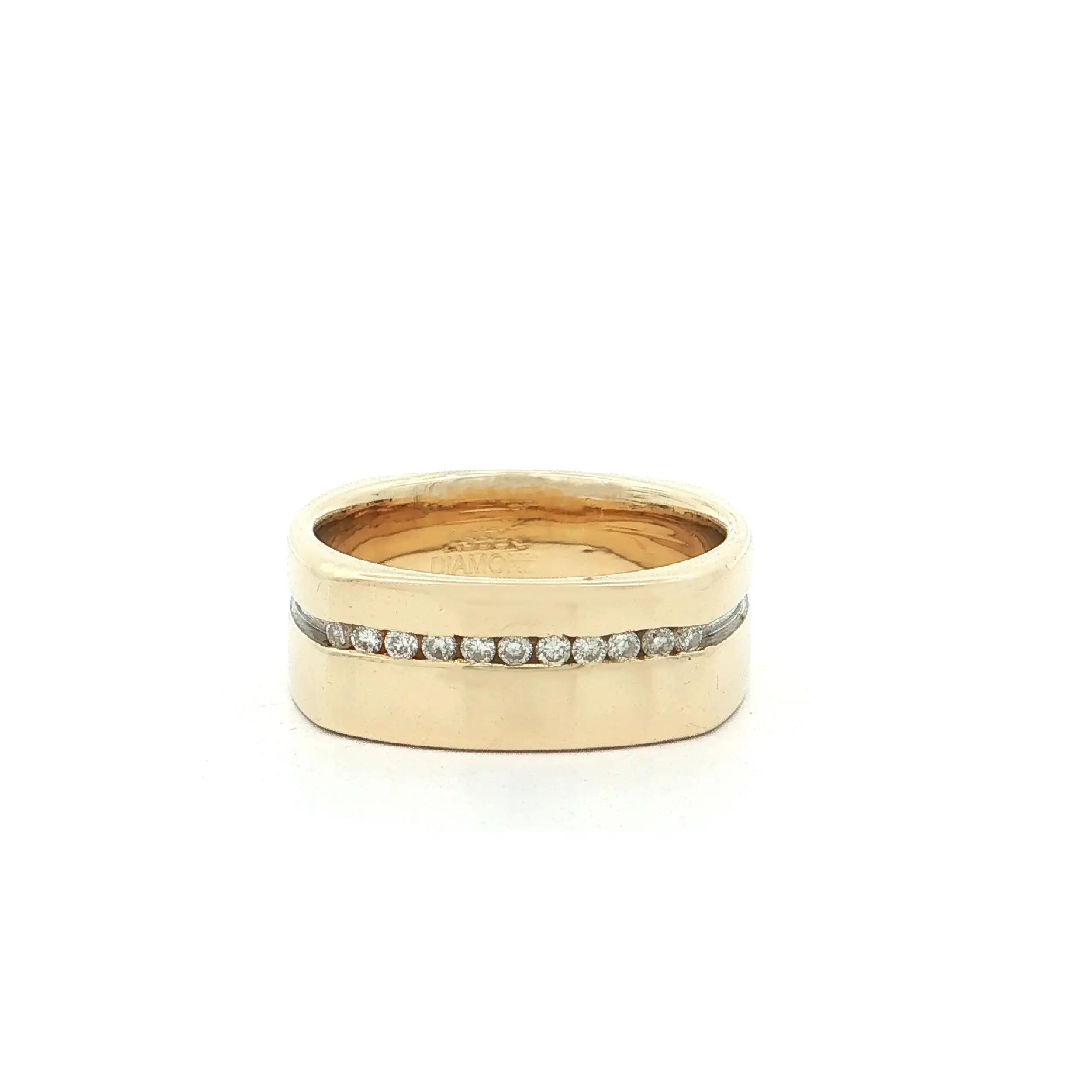 Ring Bicolor eckig mit Brillanten