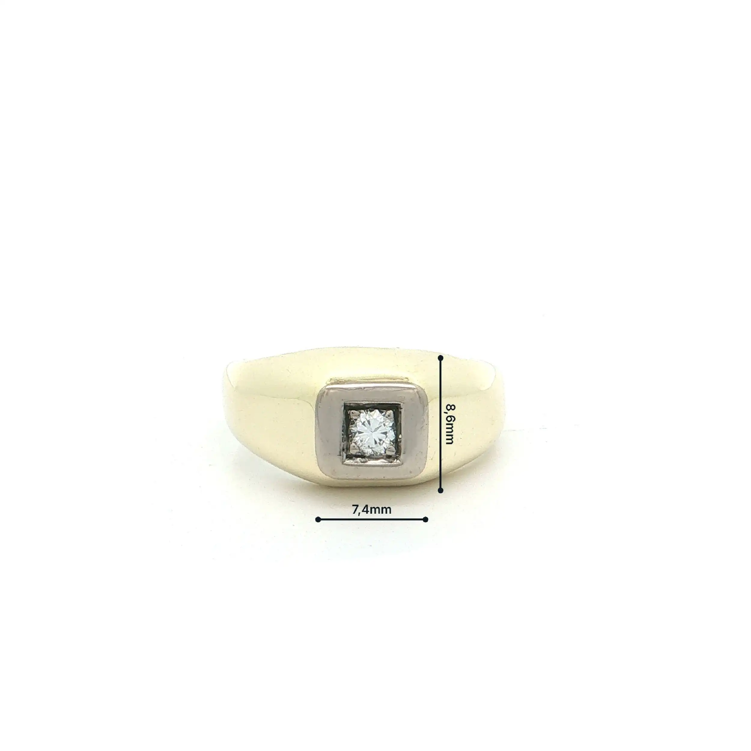 Ring Bicolor mit Brillant Ring Bicolor mit Brillant