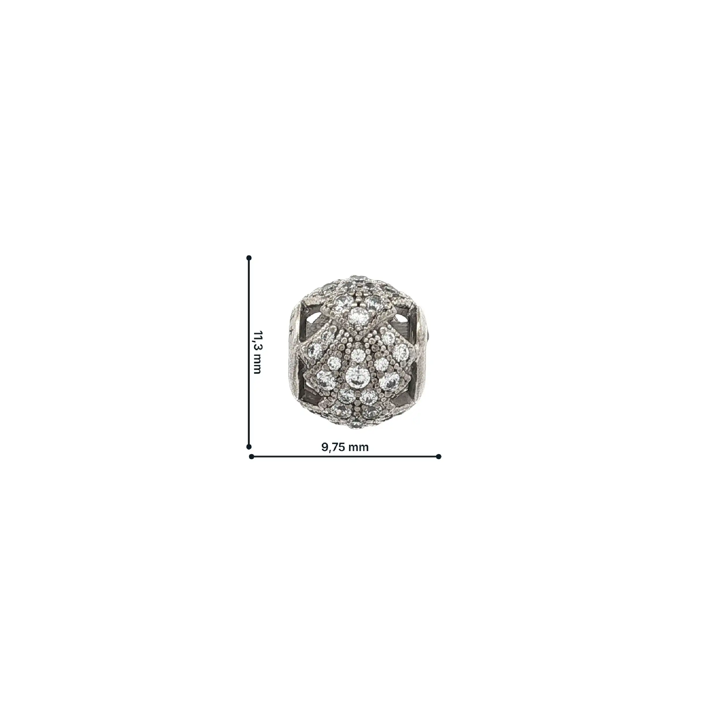 Charm Silber Pandora mit Zirkonia Charm Silber Pandora mit Zirkonia